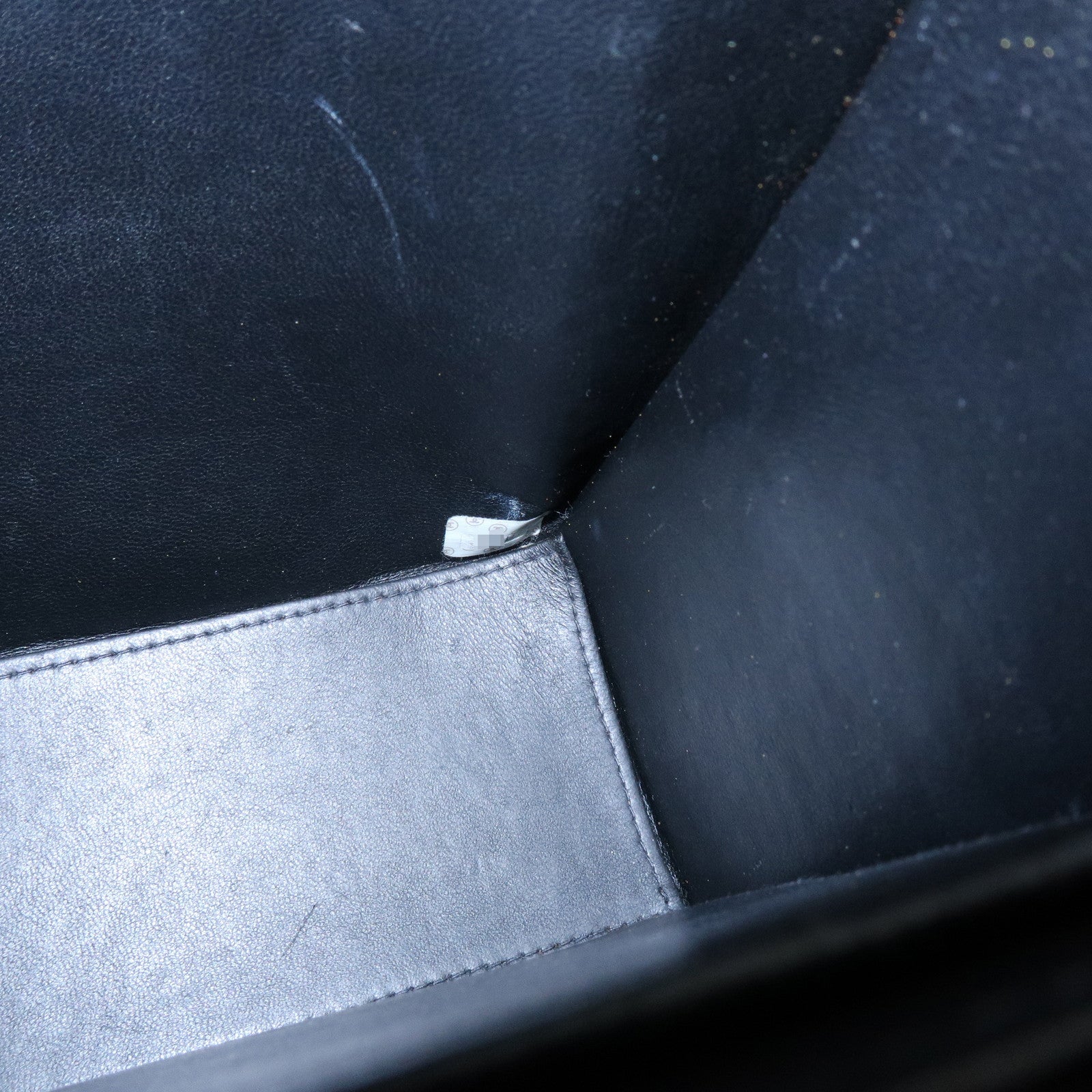 CHANEL Calf Leather Shoulder Bag Black