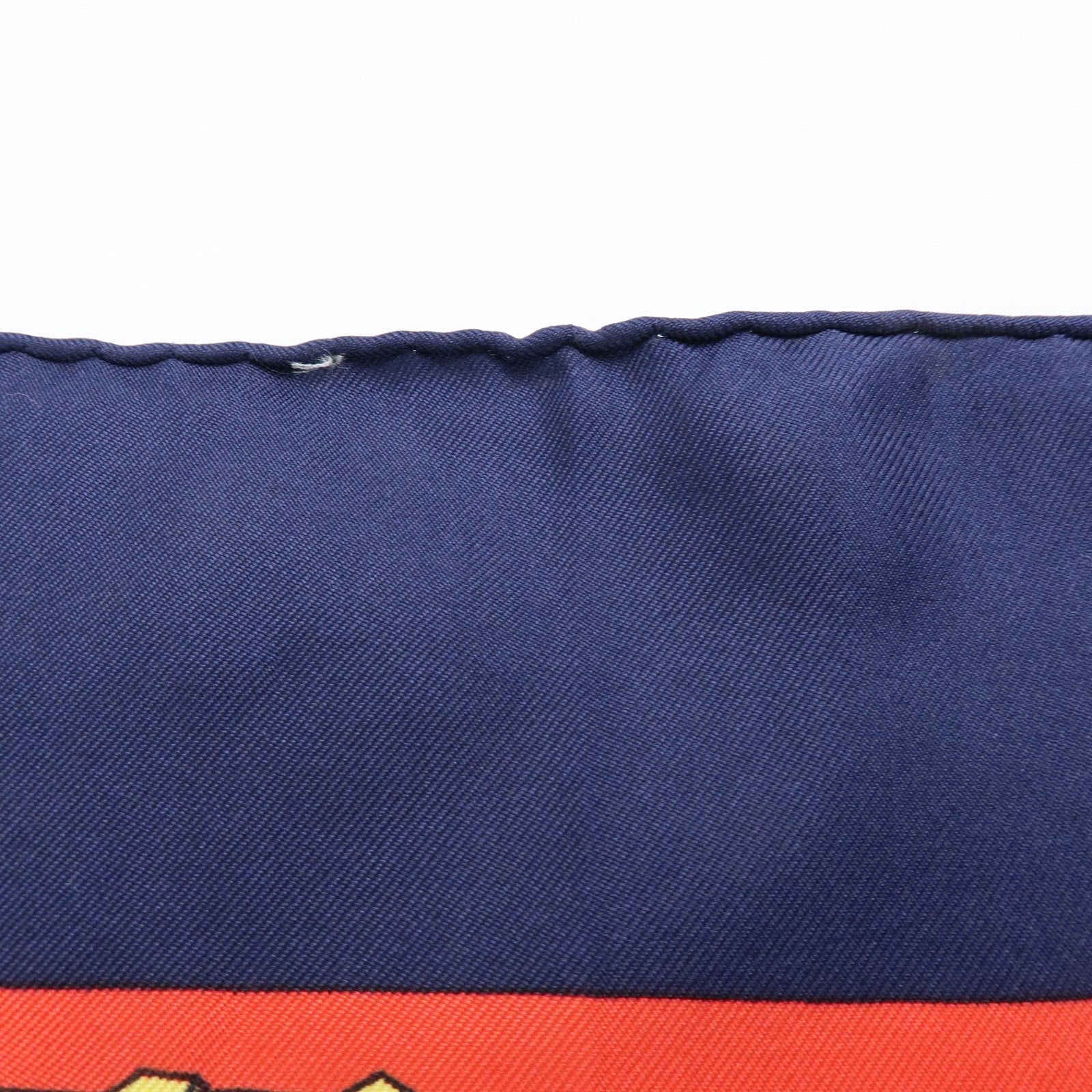 HERMES Carre 90 Silk 100% Scarf  Eperon d'or Navy White Yellow Red