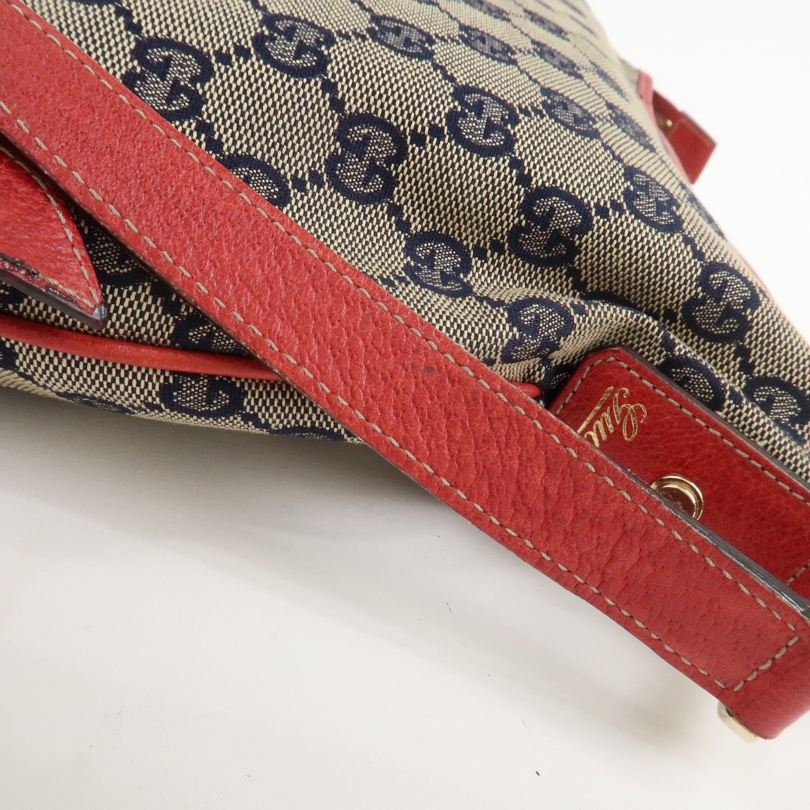 GUCCI Abbey GG Canvas Leather Shoulder Bag Crossbody Bag 131326
