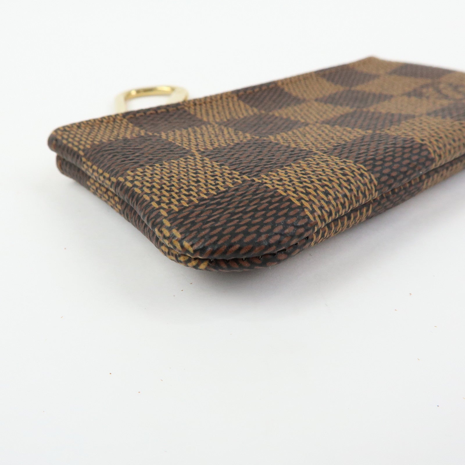 Louis Vuitton Damier Canvas Pochette Cles Coin Case Brown N62658