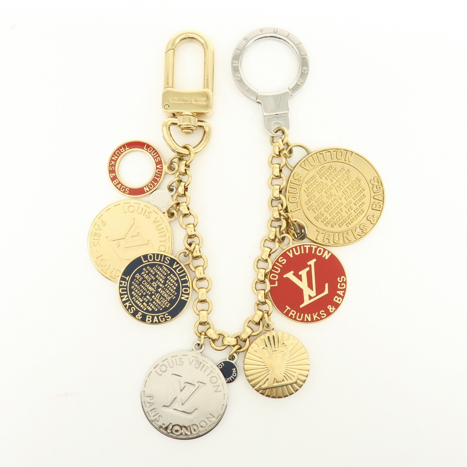 Louis Vuitton Porte Cles Chaine T&B Bag Charm Key Chain Gold M60071