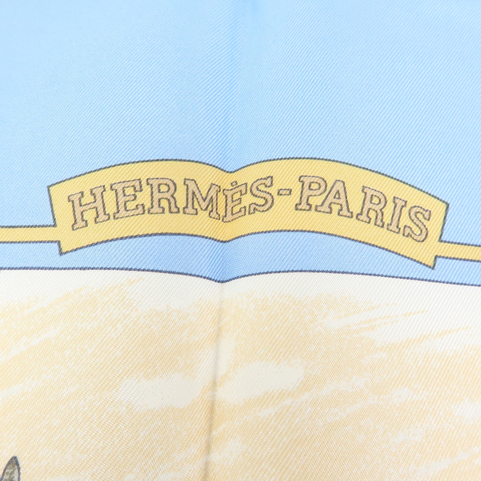 HERMES Carre 90 Silk 100% Scarf Auteuil en Mai Horse Print