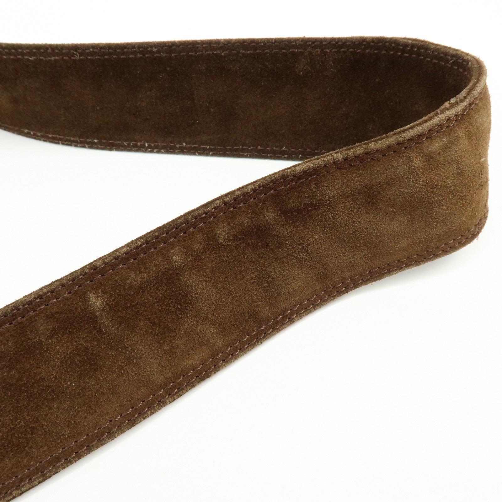 CHANEL Suede Shoulder Bag Crossbody Bag Brown