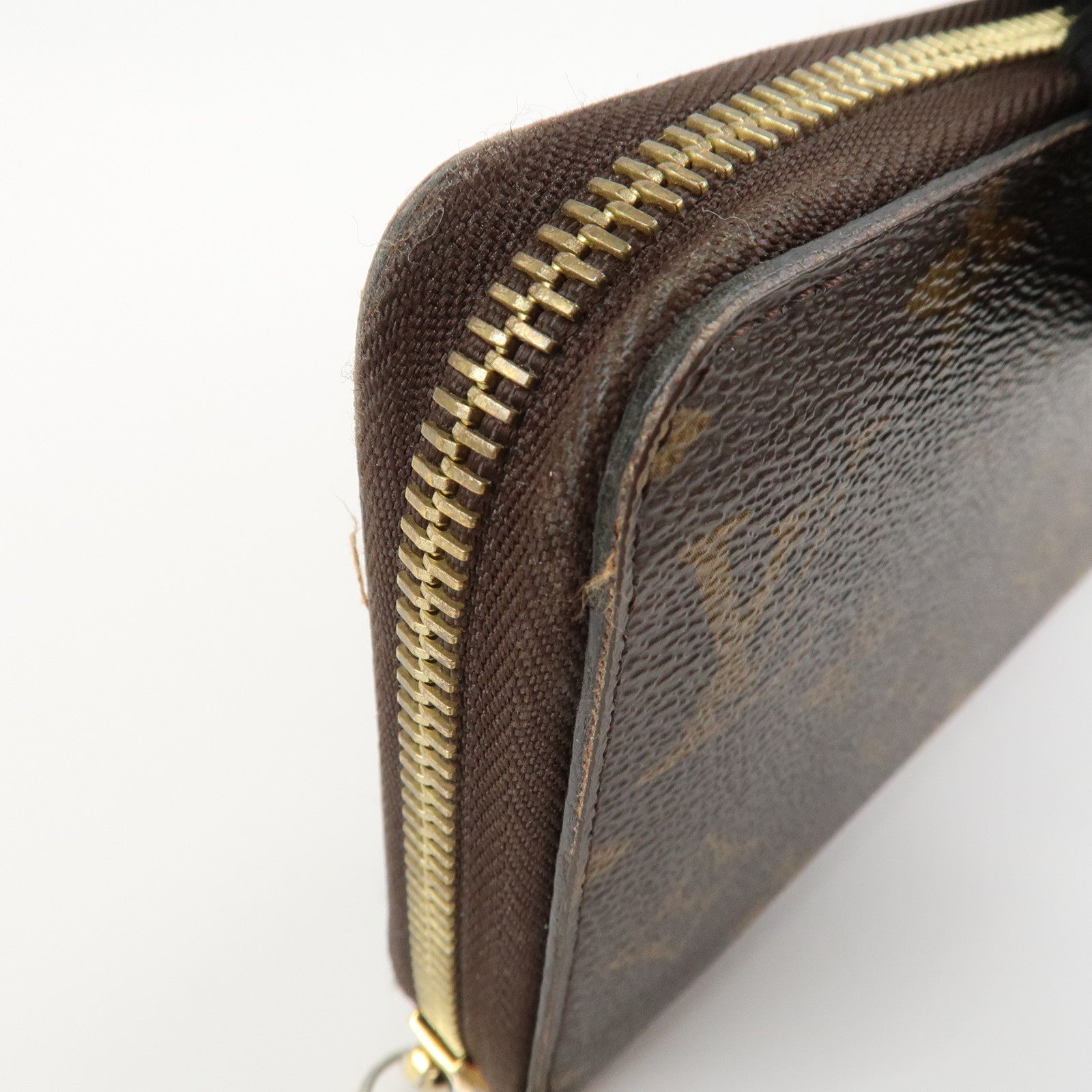 Louis Vuitton Monogram Round Zippy Wallet Long Wallet Coquelicot M41896 Used