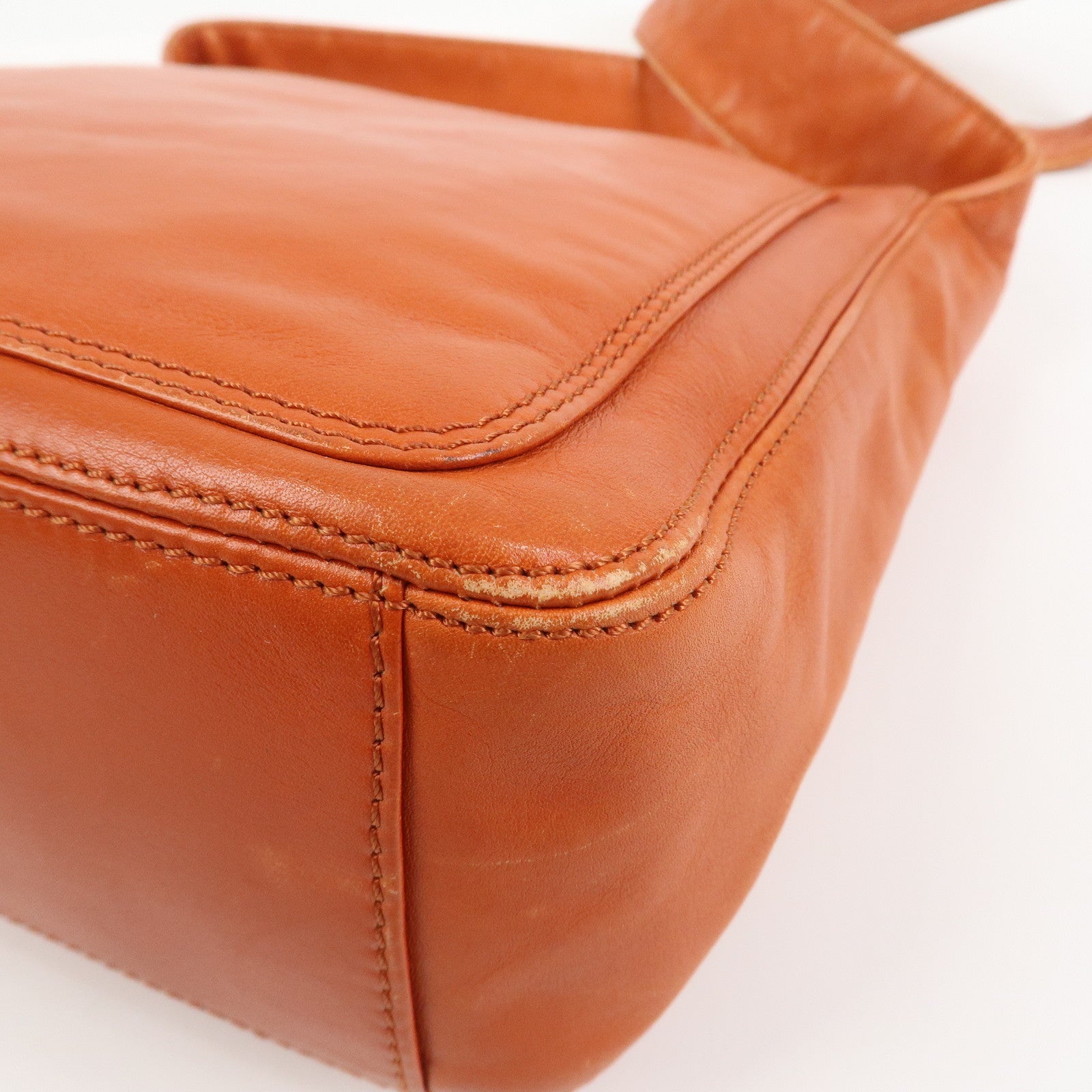 CHANEL COCO Mark Calf Leather Shoulder Bag Hand Bag Brown