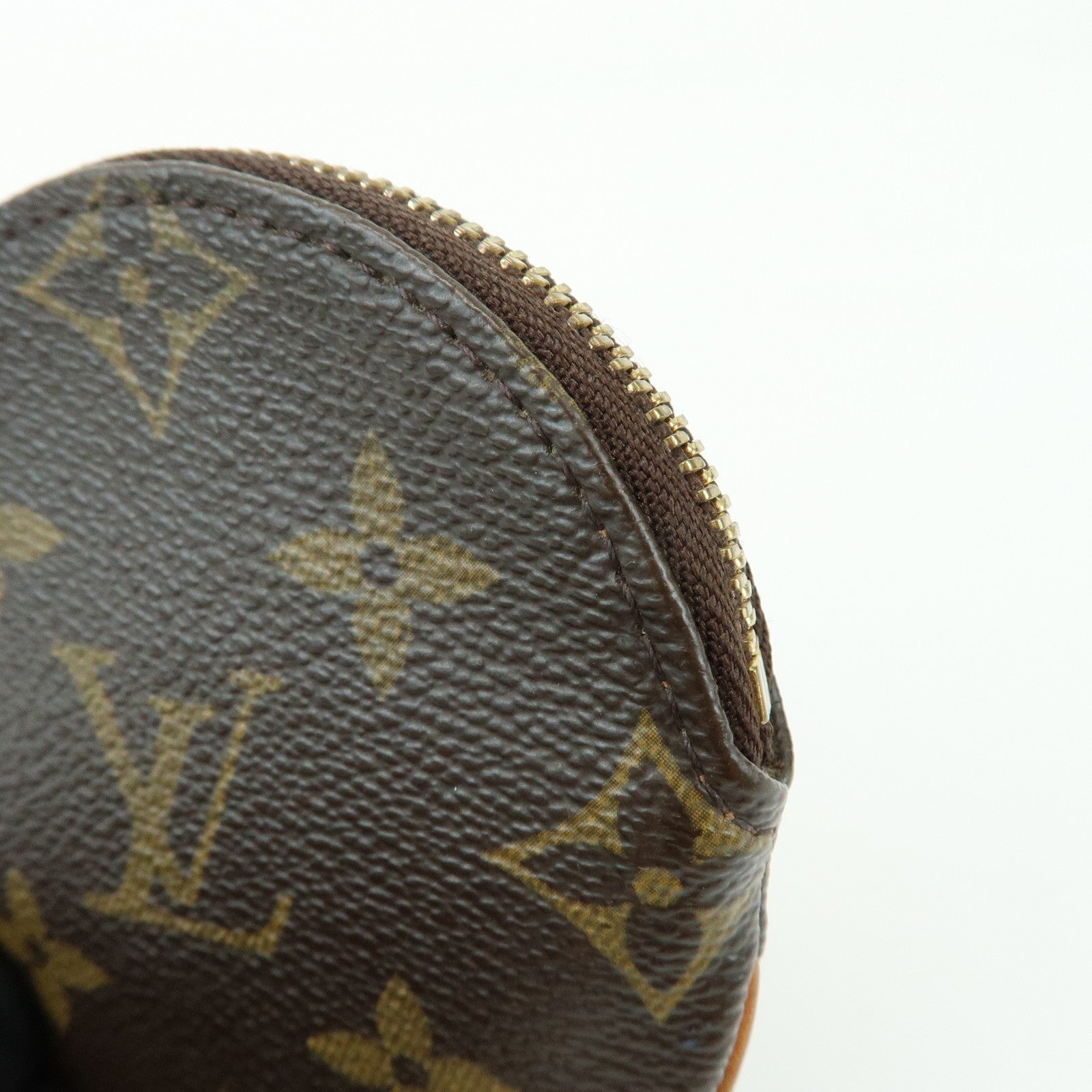 Louis Vuitton Monogram Porte Monnaie Rond Coin Case Brown M61926
