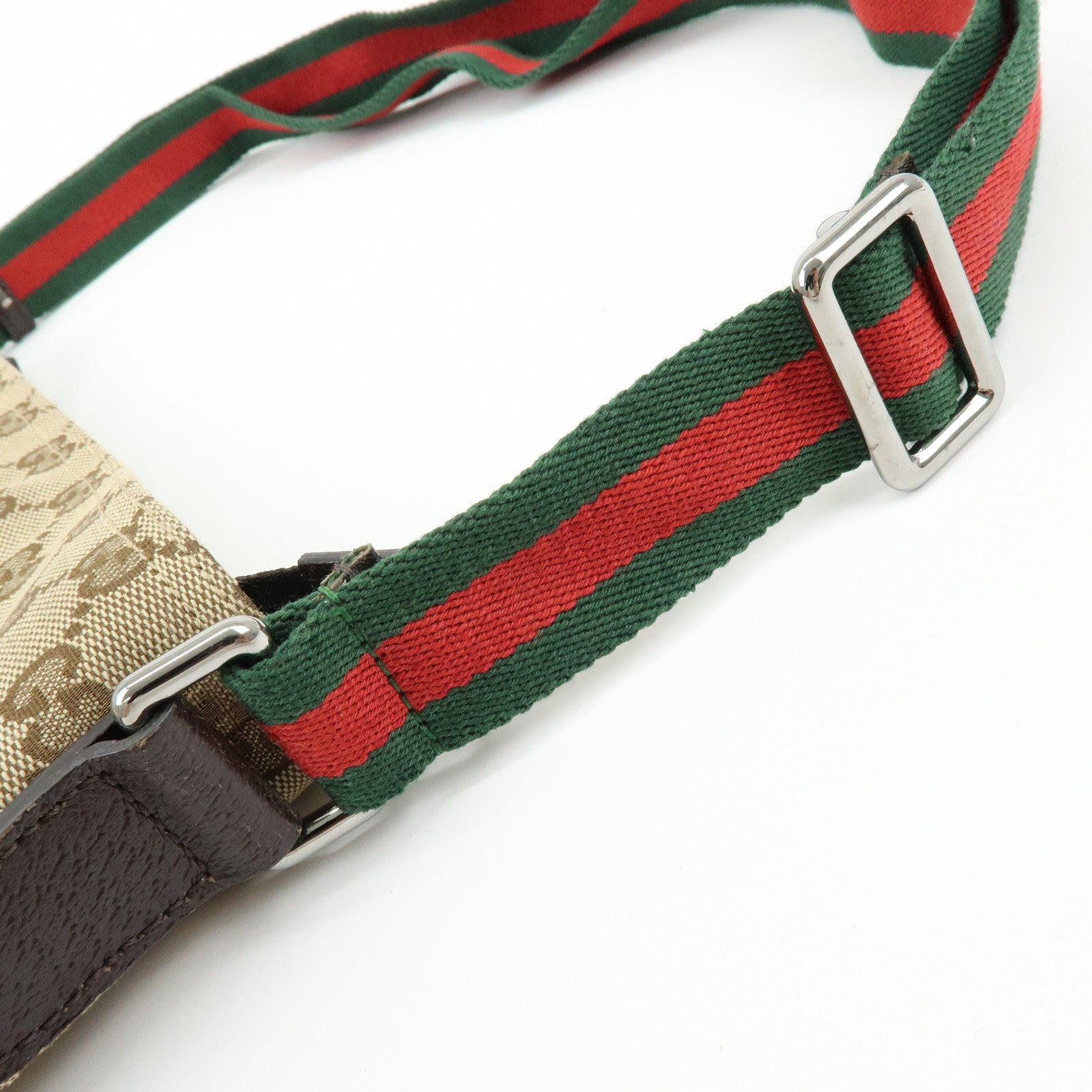 GUCCI Sherry GG Canvas Leather Shoulder Crossbody Bag 189749