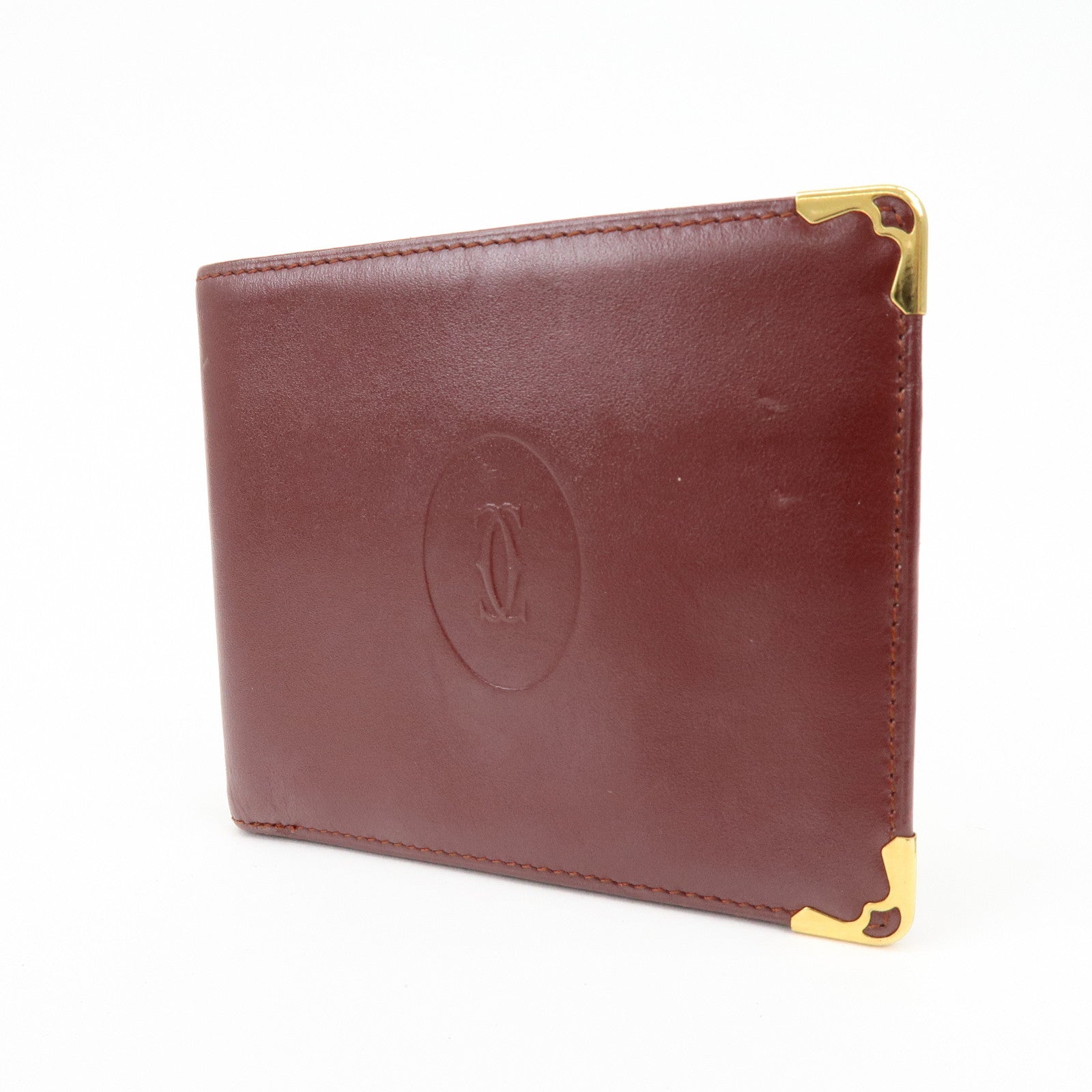 Cartier Must de Cartier Set of 2 Leather Compact Wallet Bordeaux