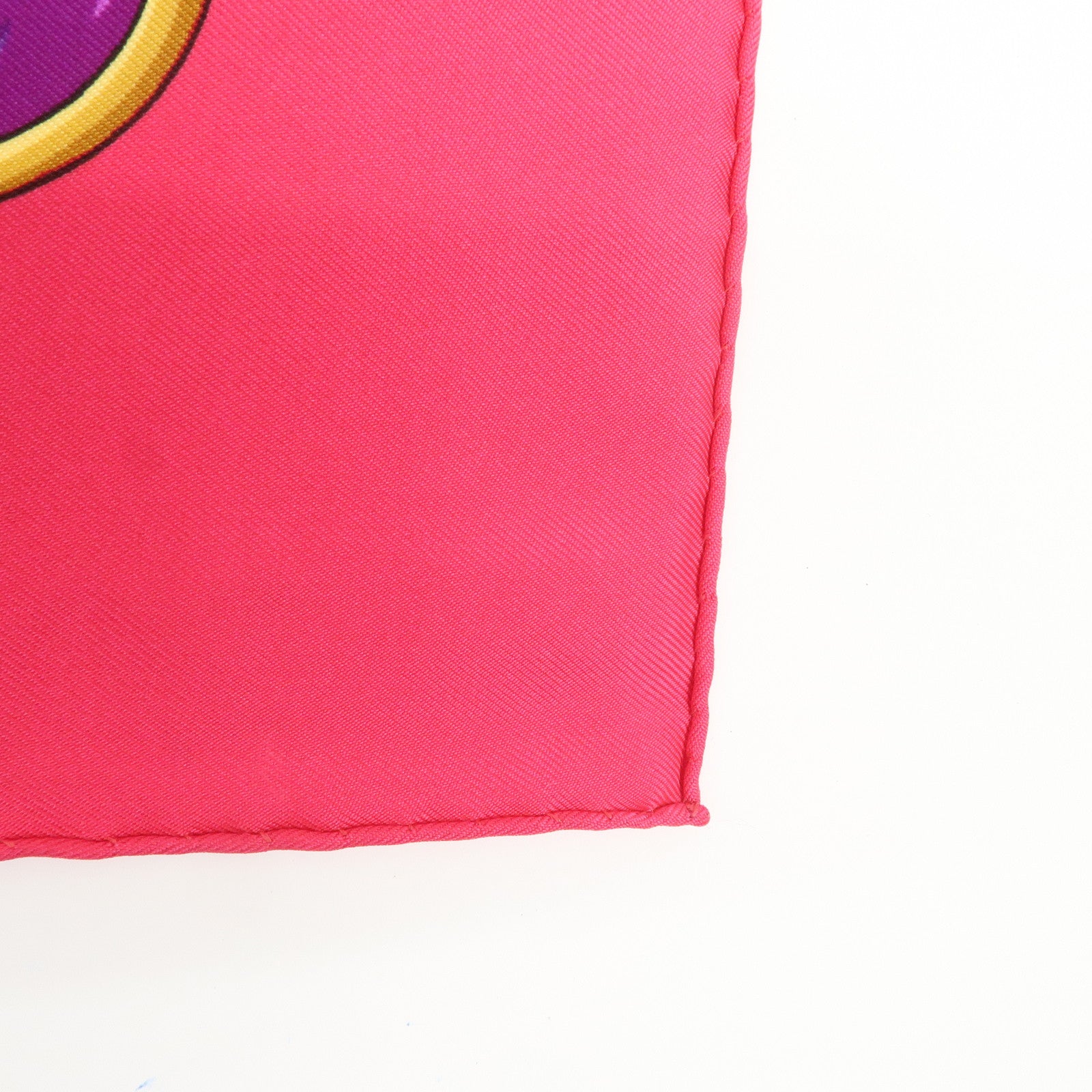 HERMES Carre 90 Silk 100% Caty Scarf Pink Multi Color