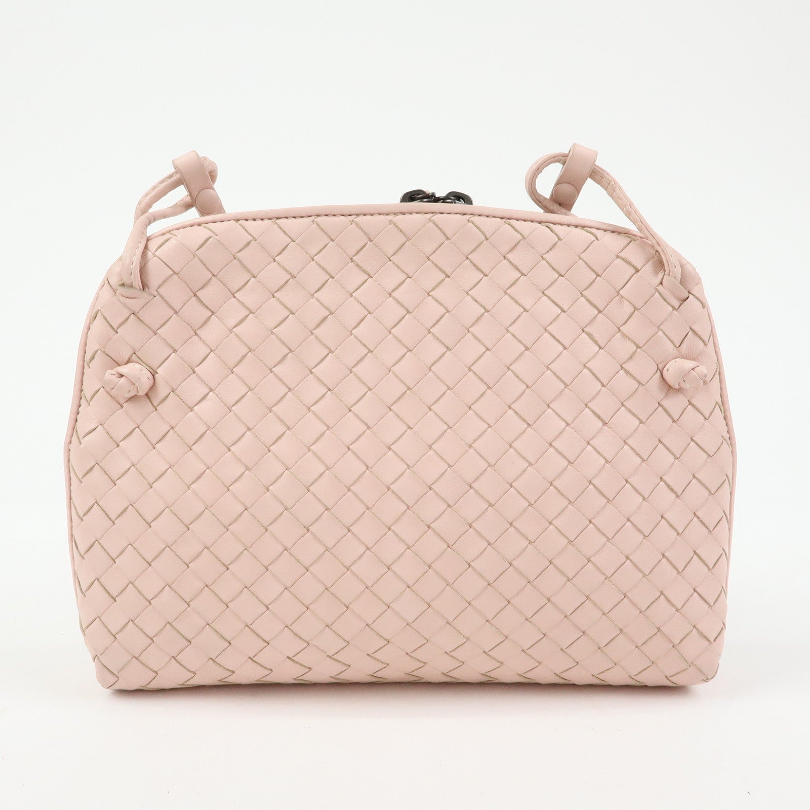 BOTTEGA VENETA Intrecciato Leather Shoulder Bag Pink 245354