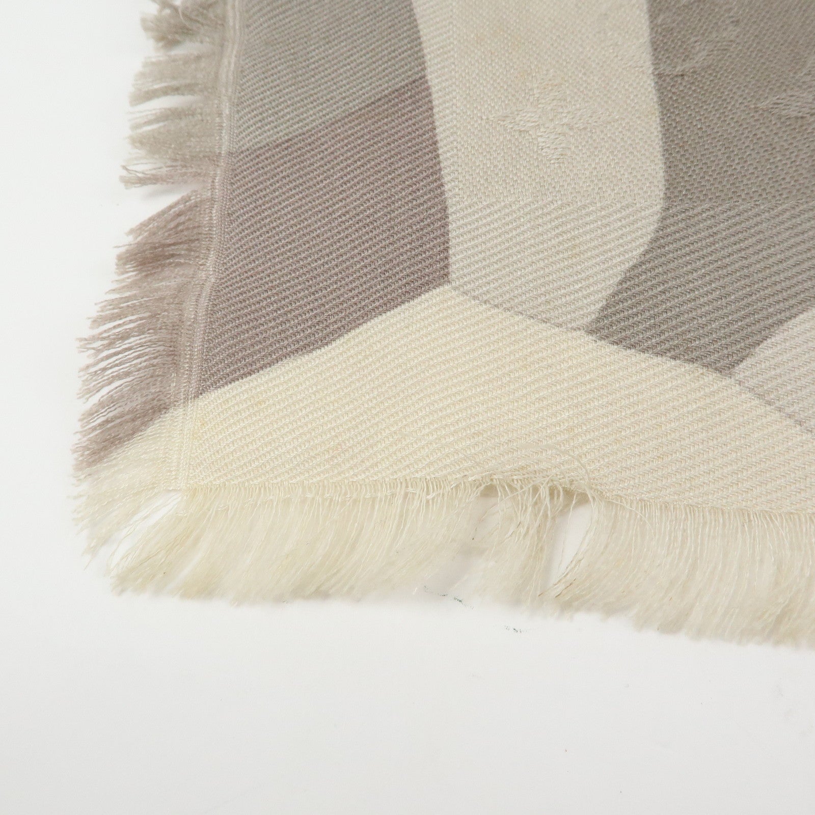 Louis Vuitton Monogram Silk Wool Shawl Scarf Camouflage Gray M75397