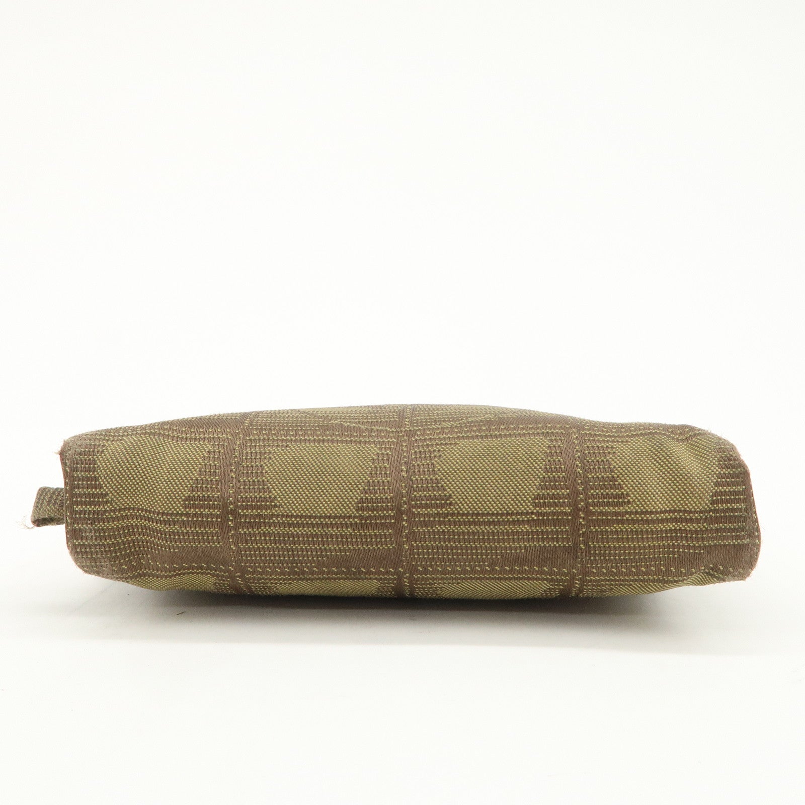 CHANEL New Travel Line Nylon Jacquard Cosmetic Pouch Khaki