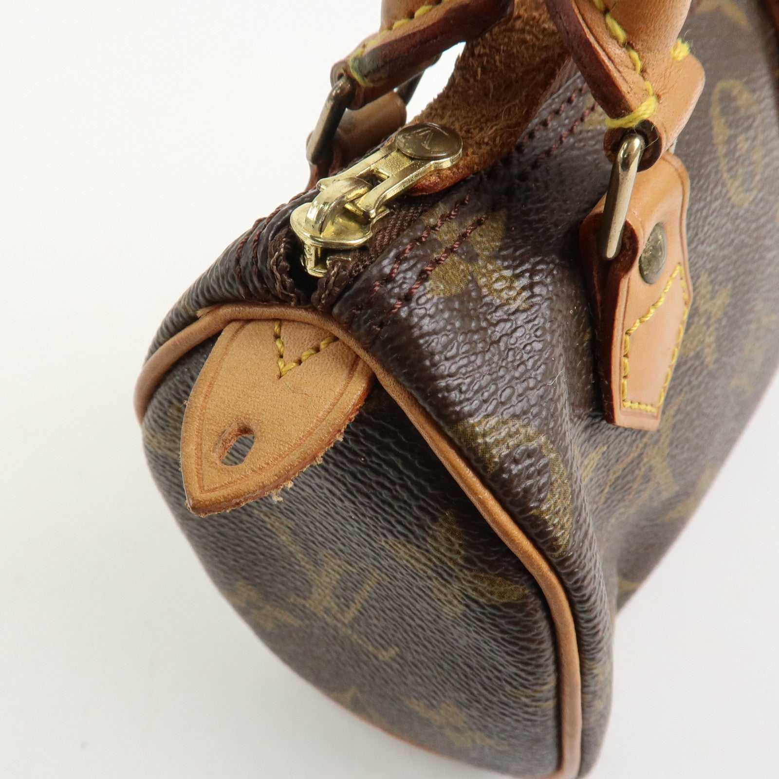 Louis Vuitton Monogram Mini Speedy Hand Bag Brown M41534