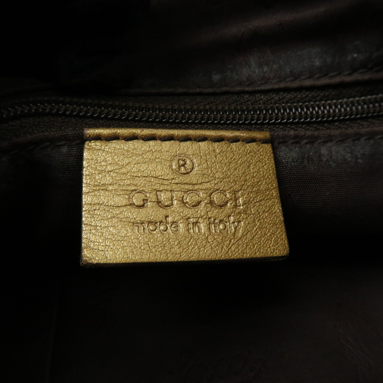 GUCCI Abbey Guccissima Leather Shoulder Bag Hand Bag Gold 190525 Used