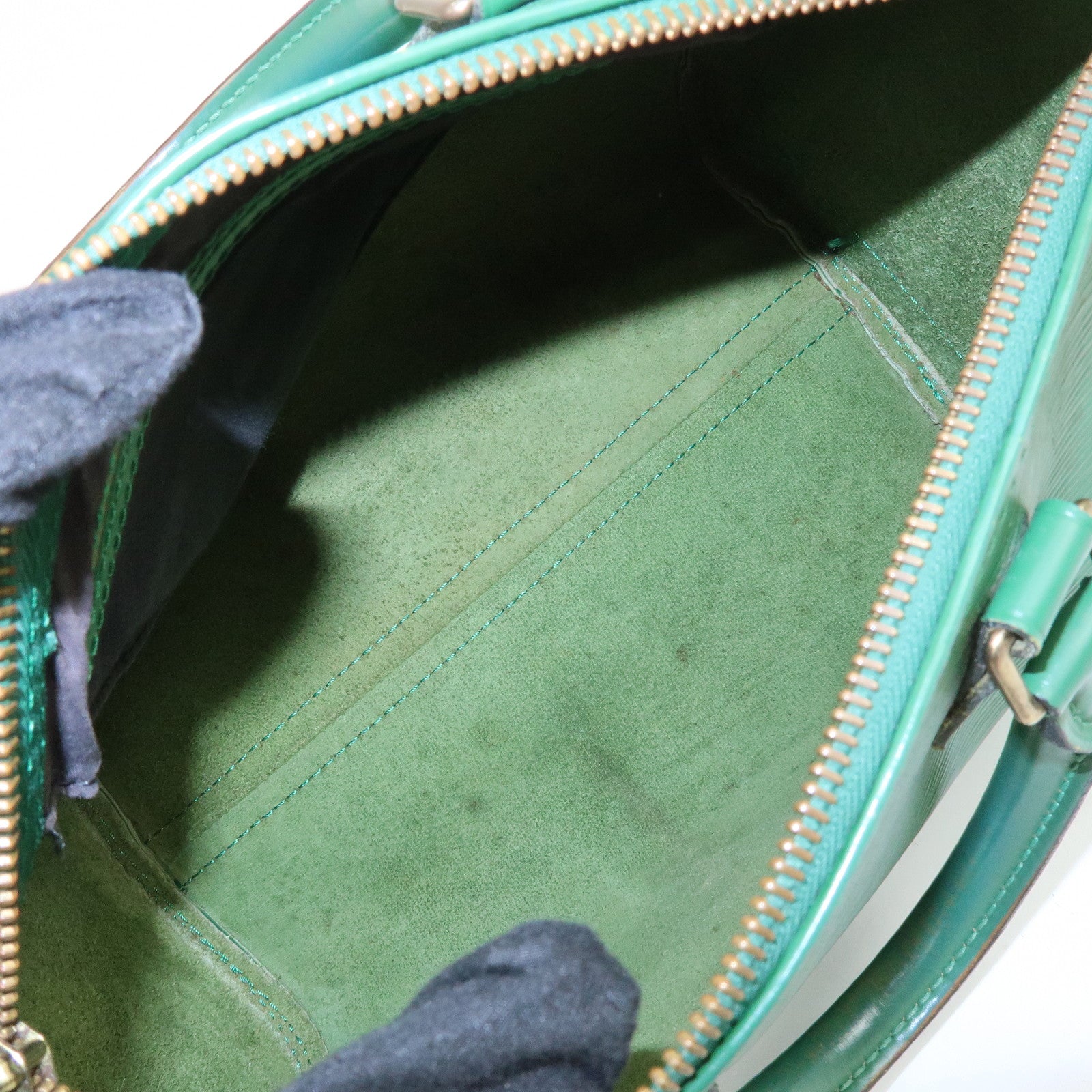 Louis Vuitton Epi Speedy 25 Hand Bag Boston Bag Borneo Green M43014