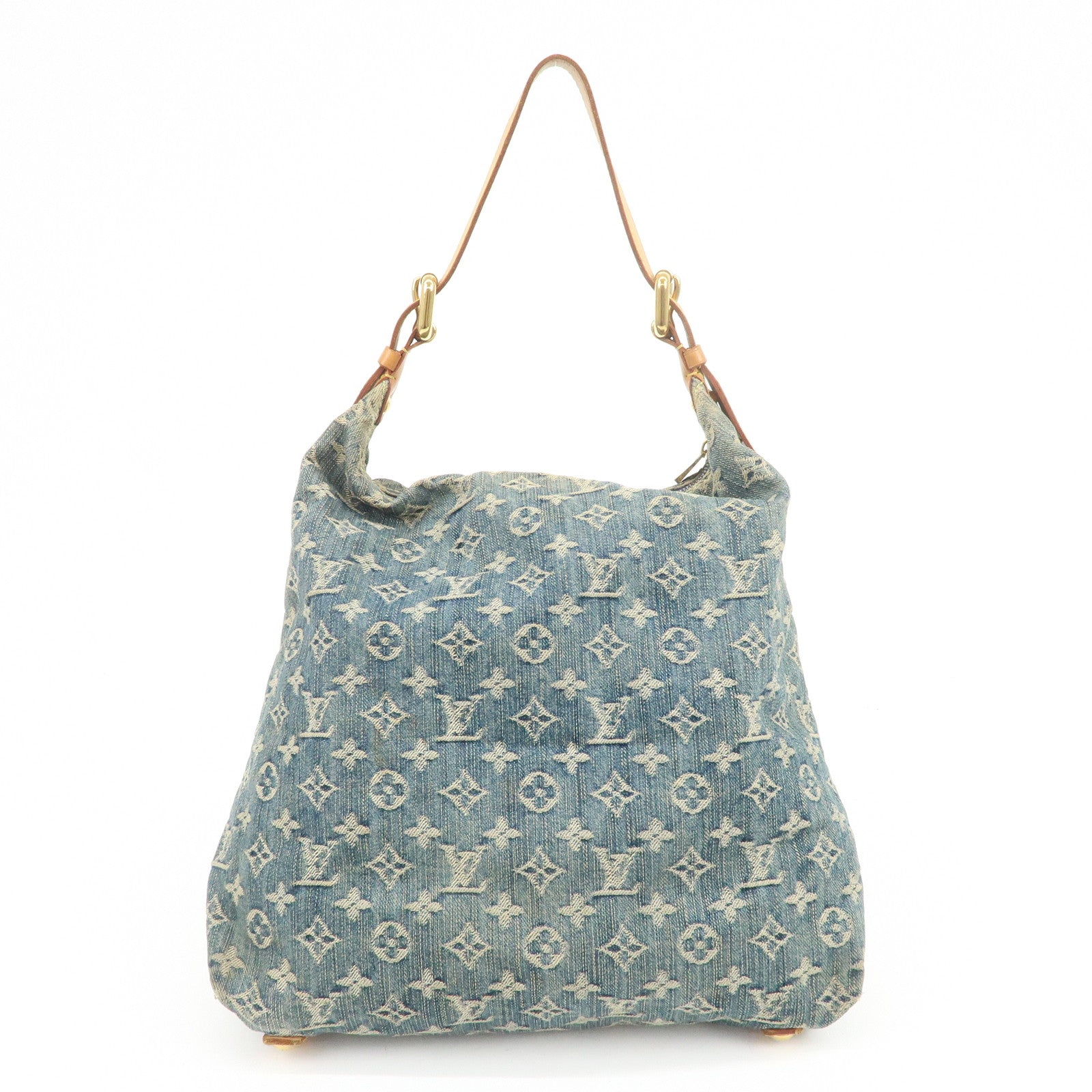 Louis Vuitton Monogram Denim Baggy GM Shoulder Bag Blue M95048