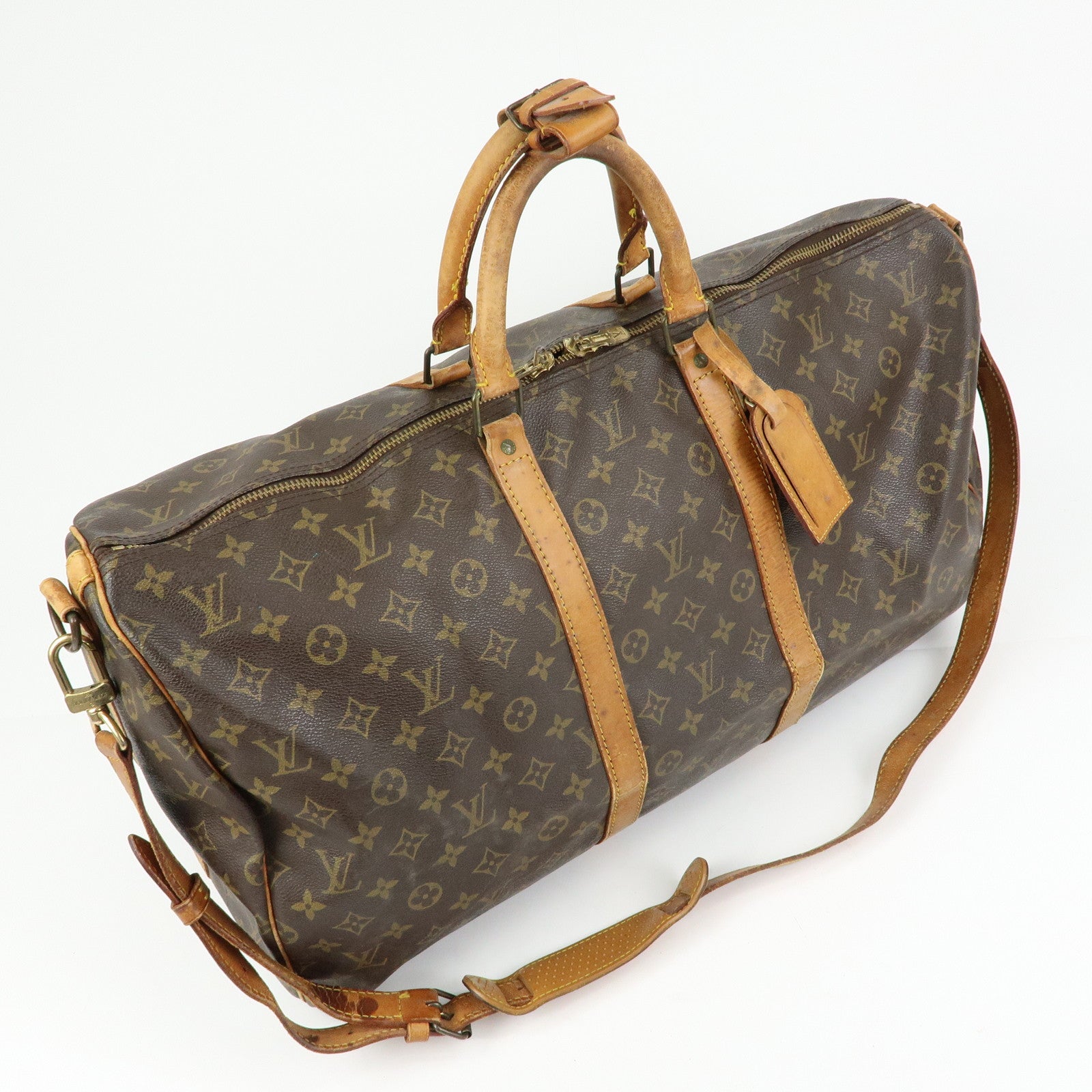 Louis Vuitton Monogram Keep All Bandouliere 55 Boston Bag M41414