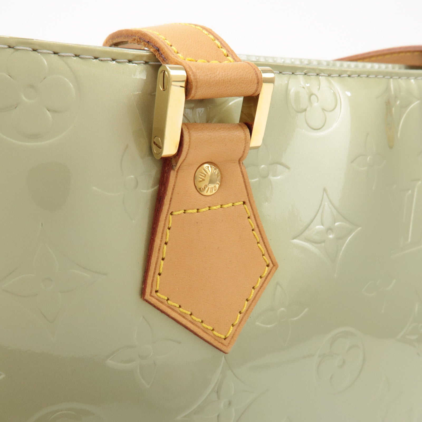 Louis Vuitton Monogram Vernis Houston Hand Bag Gris M91053 Used