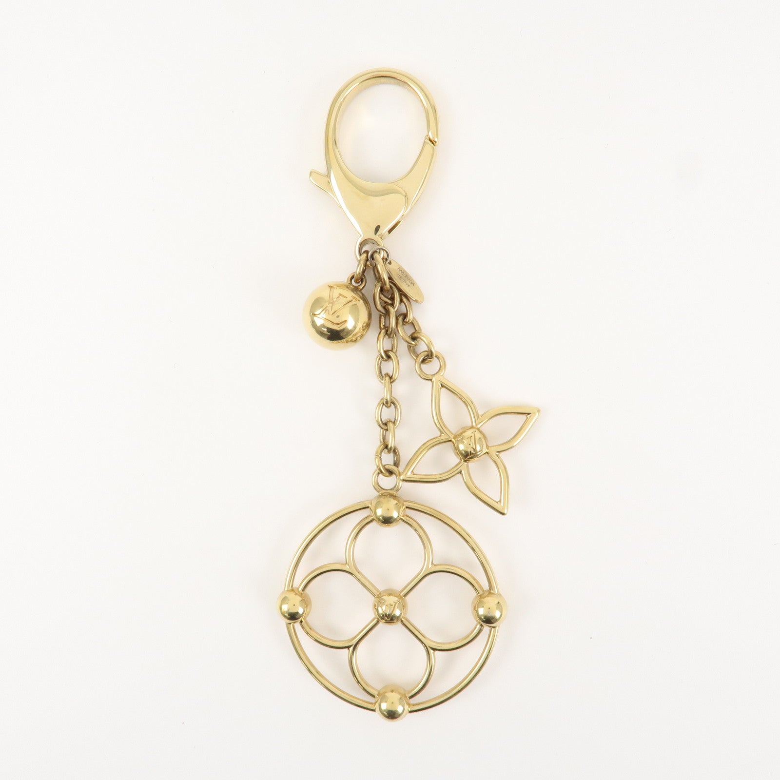 Louis Vuitton Bloomy Key Chain Bag Charm Gold M67931 Used