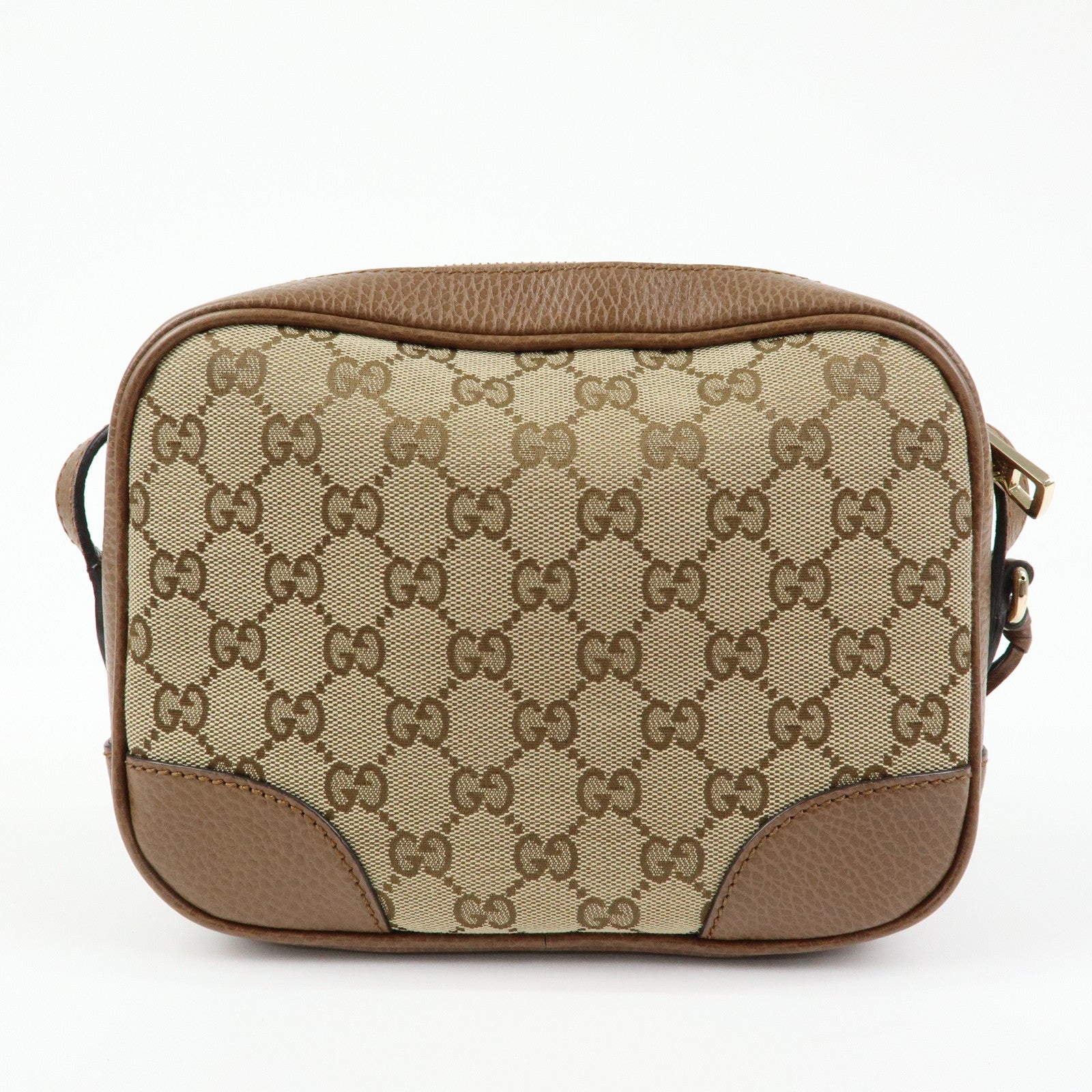 GUCCI Interlocking G Canvas Leather Shoulder Crossbody Bag 449413