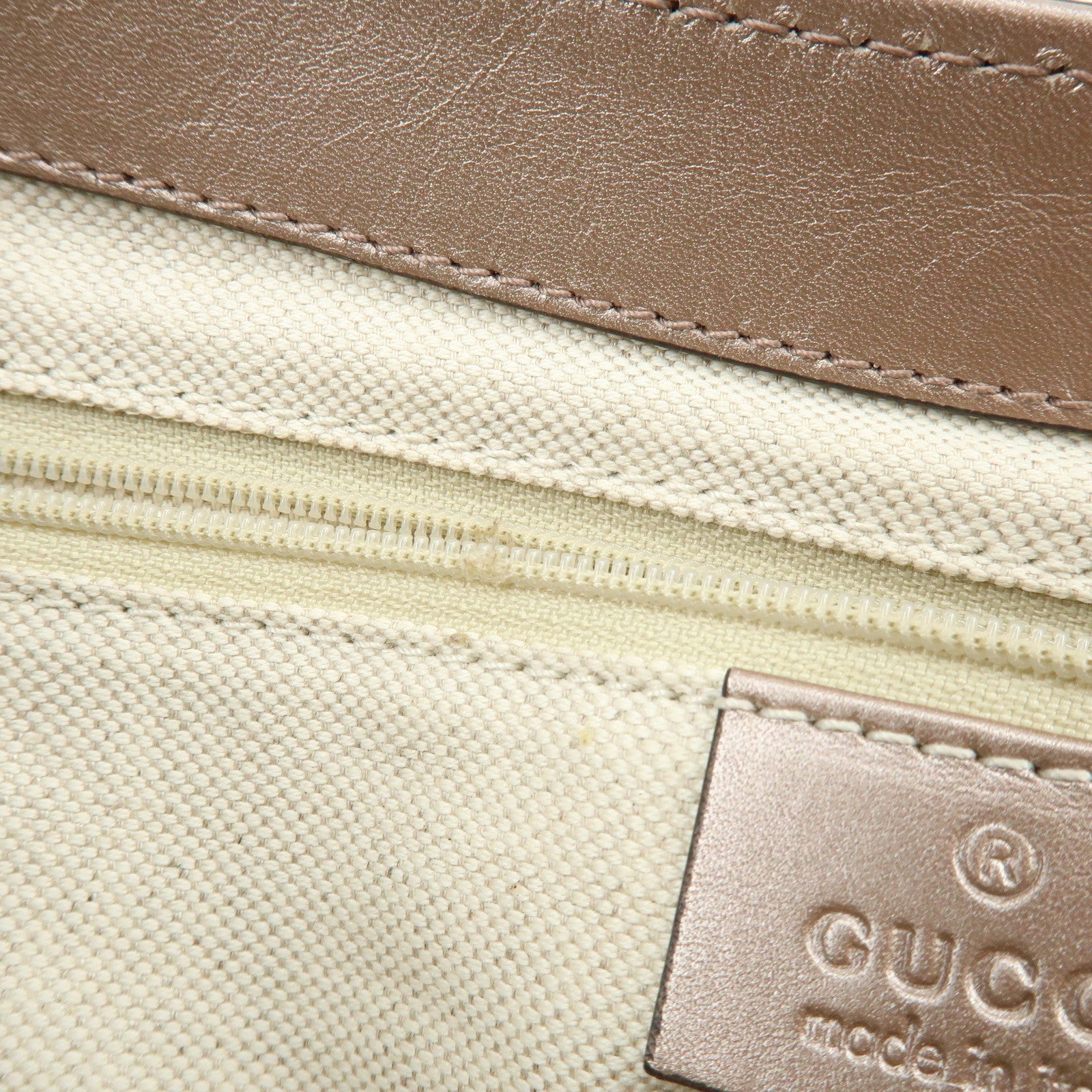 GUCCI Microguccissima Leather Shoulder Bag Metallic Pink 308452