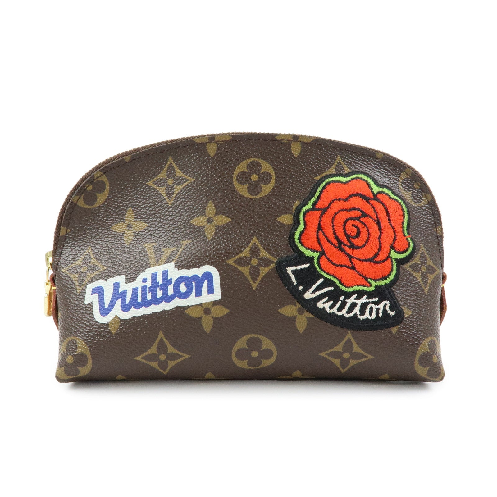 Louis Vuitton Monogram Patchies Pochette Cosmetic PM Pouch M43998