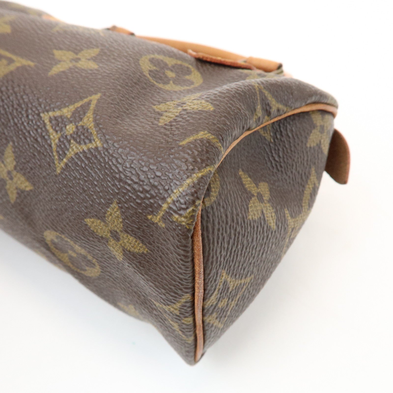 Louis Vuitton Monogram Mini Speedy Hand Bag & Strap Brown M41534