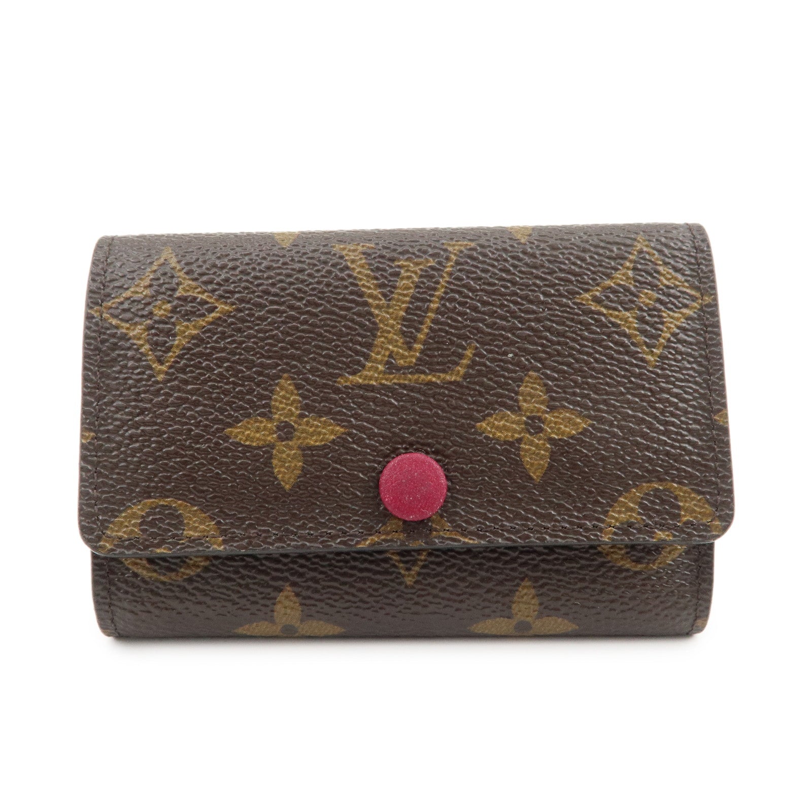 Louis Vuitton Monogram Multicles 6 Key Case Brown Fuchsia M60701