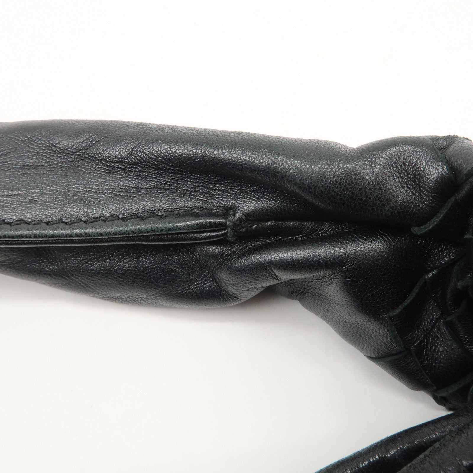 BOTTEGA VENETA Intrecciato Hobo Leather Shoulder Bag Black 232499