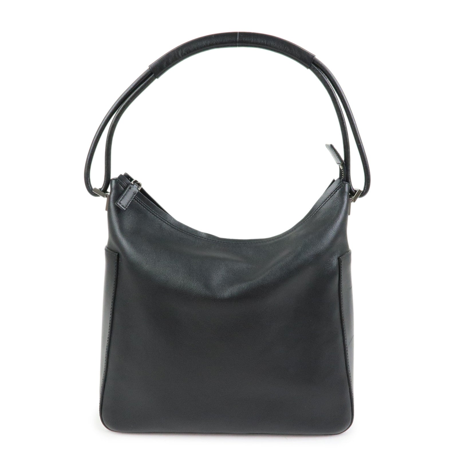 GUCCI Leather Shoulder Bag Hand Bag Black 001・3766