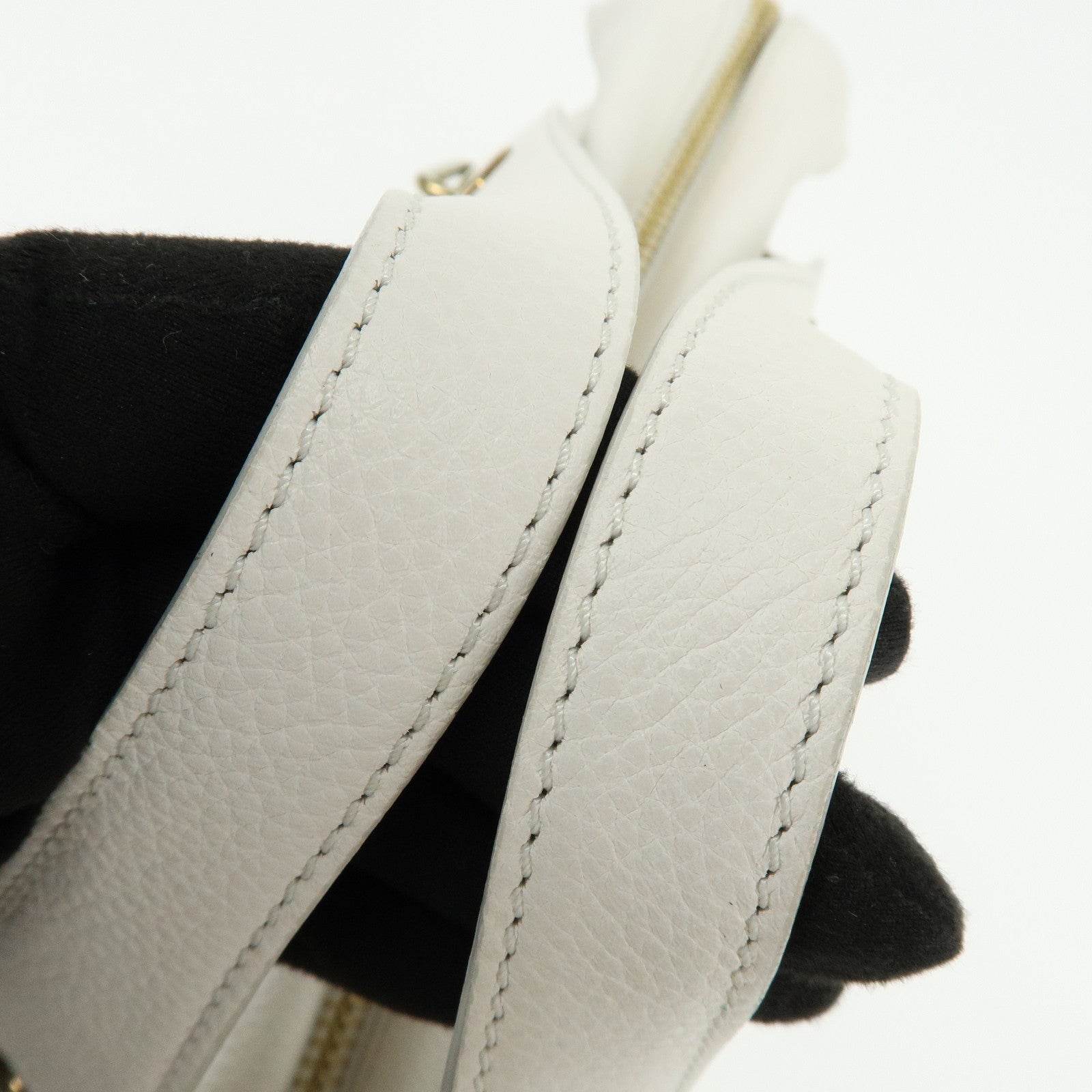 Chloe Paraty Leather 2Way Bag Hand Bag White