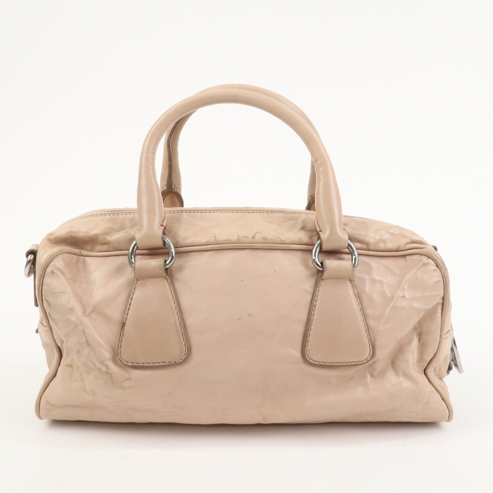 PRADA Nappa Leather 2Way Bag Hand Bag Shoulder Bag Light Pink