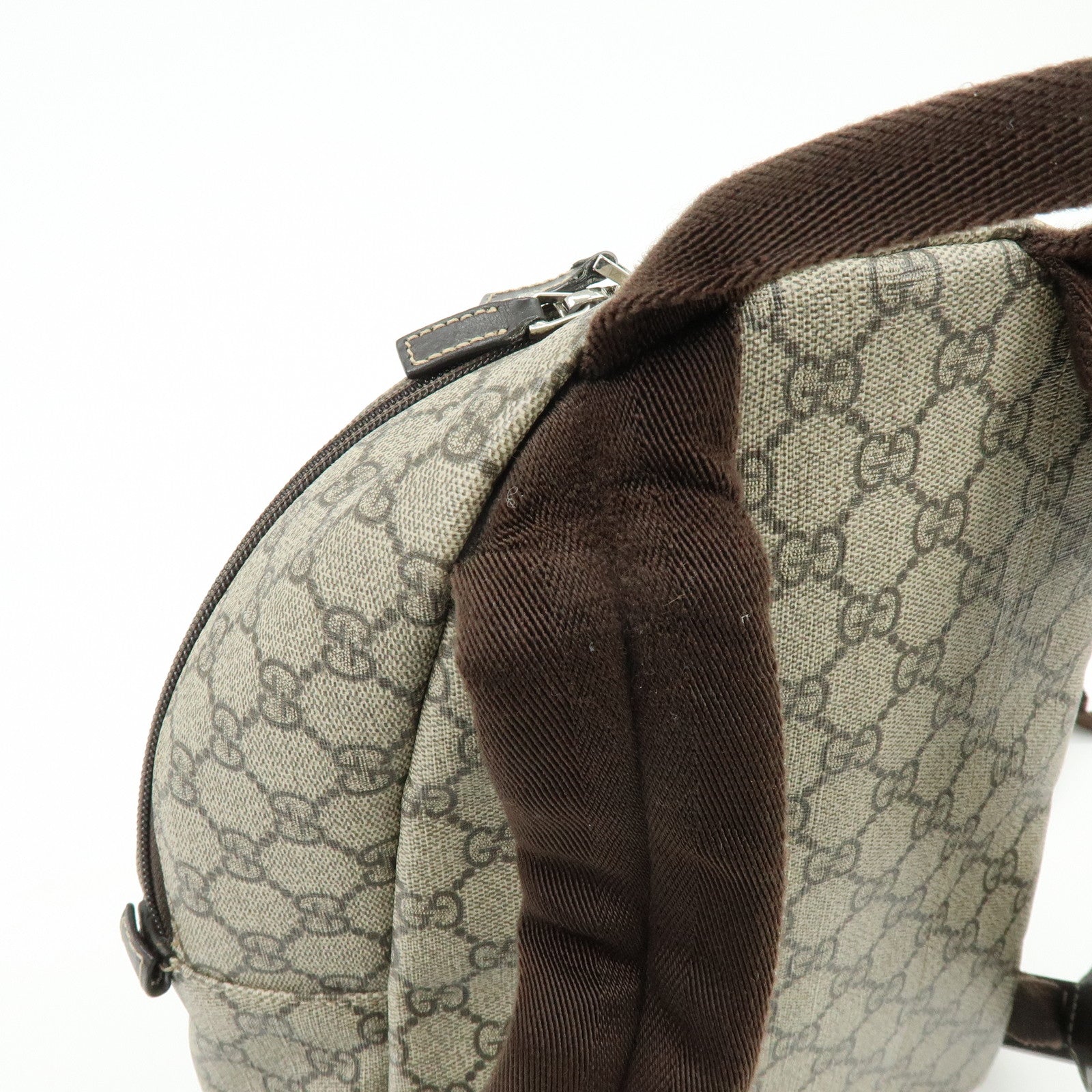 GUCCI Childrens GG Supreme Leather Backpack Beige Brown 271327