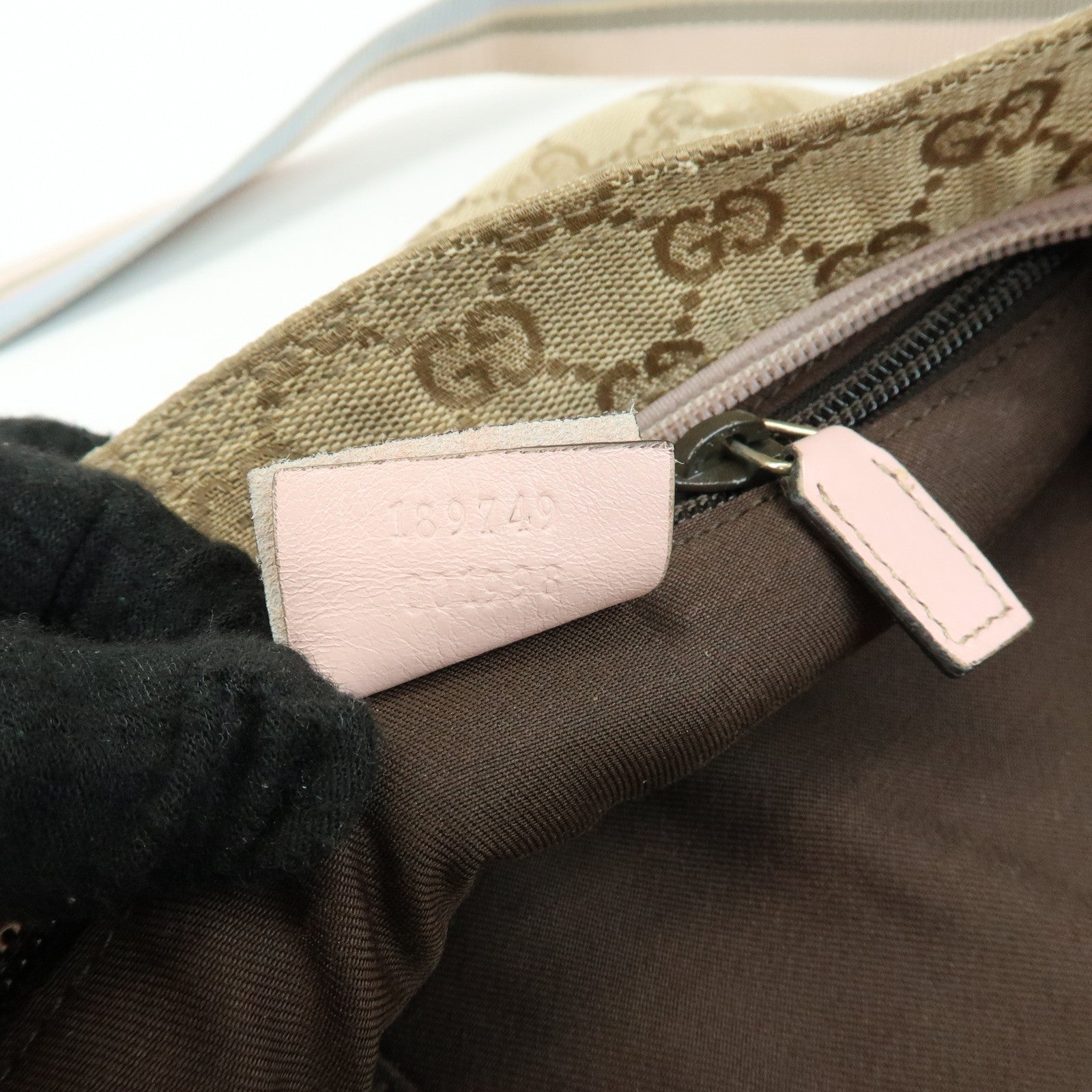 GUCCI Sherry GG Canvas Leather Shoulder Bag Crossbody Bag 189749