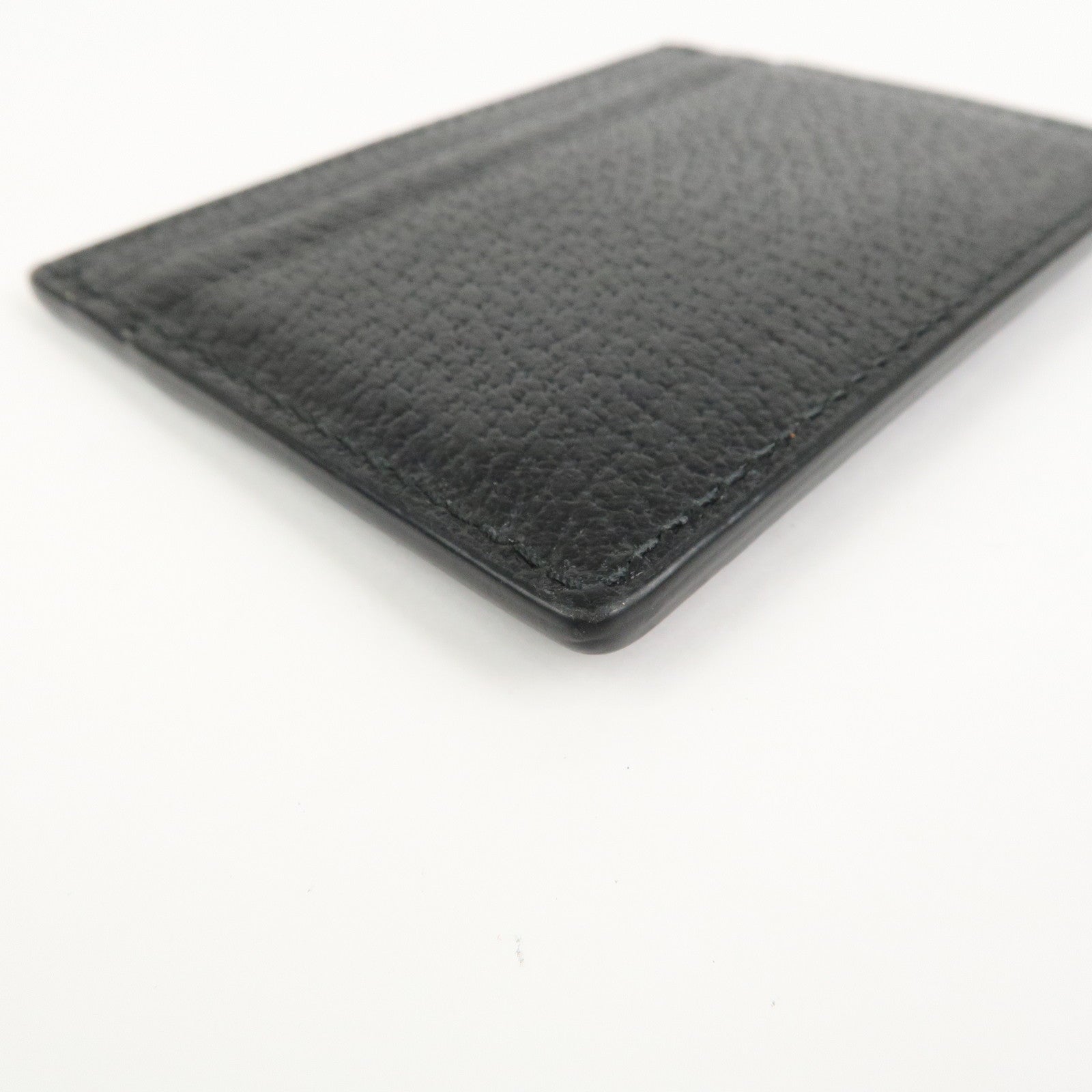 GUCCI Animalier Leather Card Case Card Holder Black 523685