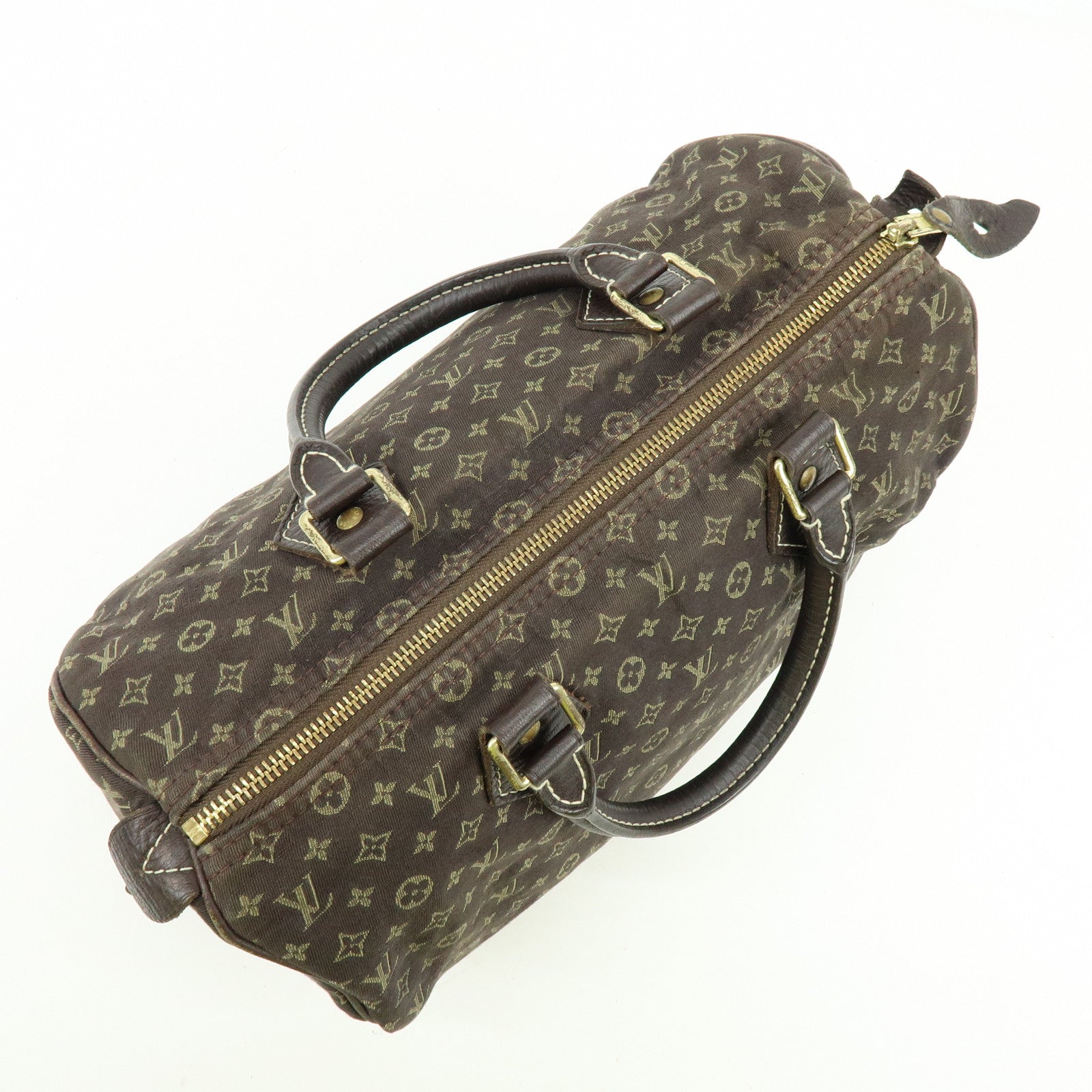 Louis Vuitton Monogram Mini Lin Speedy 30 Boston Bag Ebene M95224