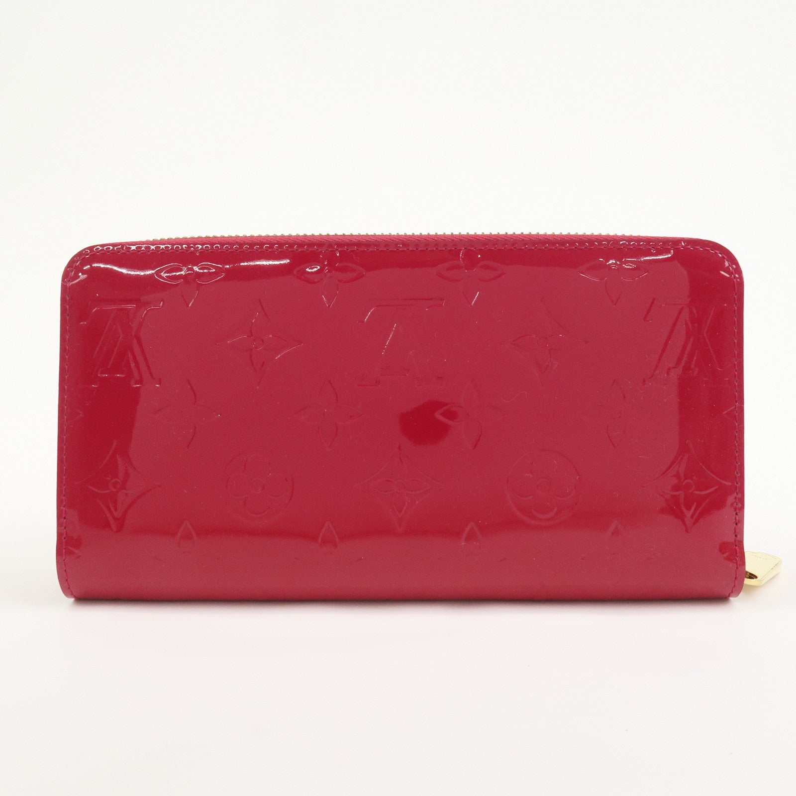 Louis Vuitton Monogram Vernis Round Zippy Wallet Rose Indien M91597