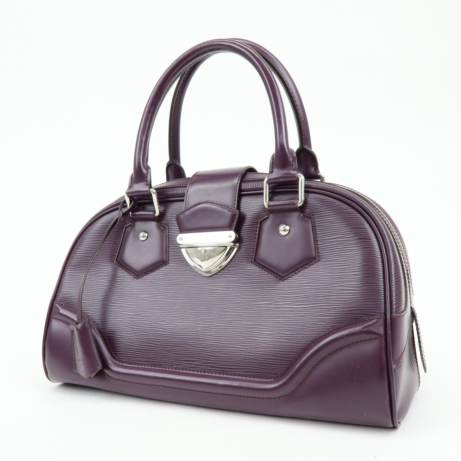 Louis Vuitton Epi Bowling Montaigne GM Hand Bag Cassis M5931K