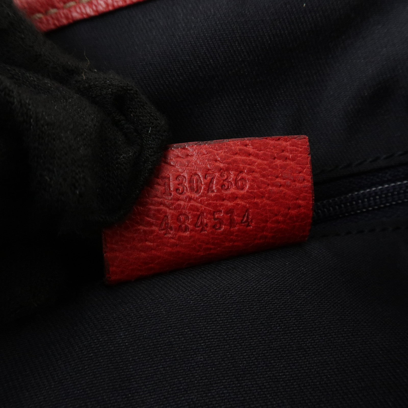 GUCCI Abbey GG Canvas Leather Tote Bag Shoulder Bag Navy Red 130736 Used