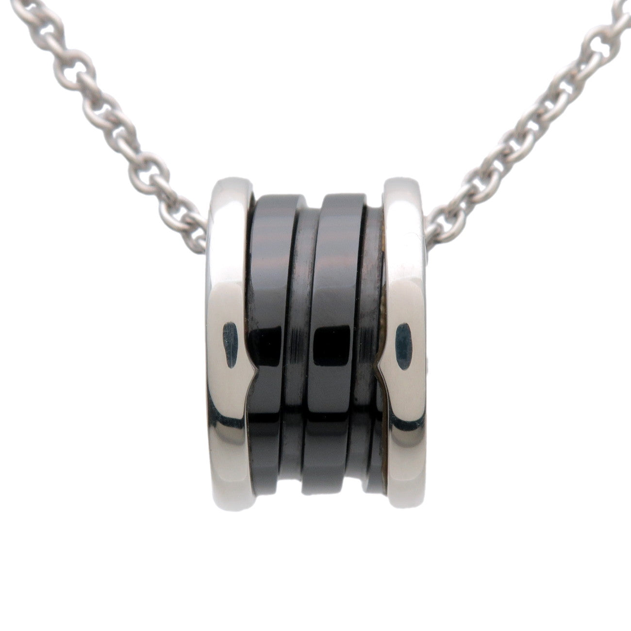 BVLGARI B-Zero1 Save the Children Necklace SV925 Black Ceramic