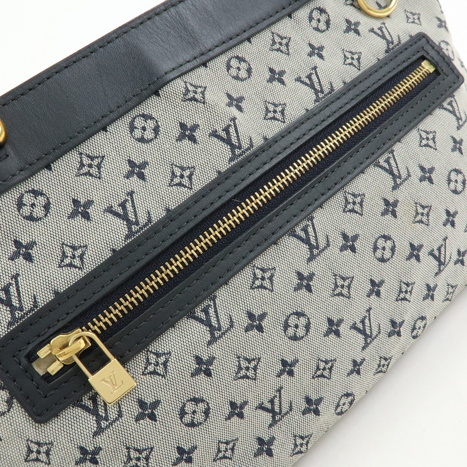 Louis Vuitton Monogram Mini Lin Lucille PM Hand Bag Blue M92676