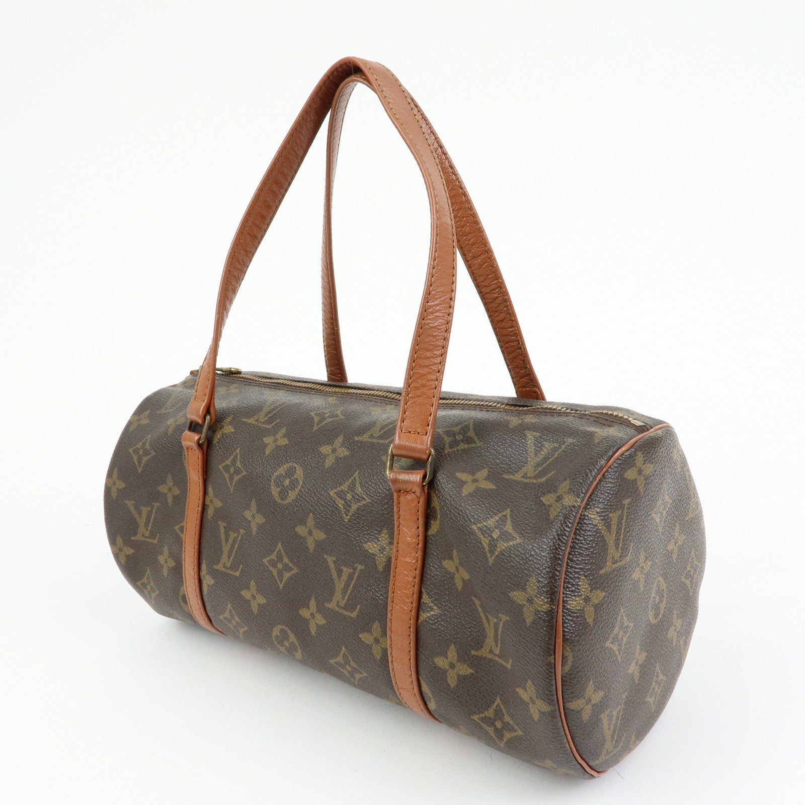 Louis Vuitton Monogram Papillon 30 Hand Bag Brown M51365