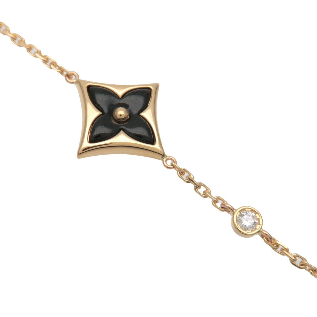 Louis Vuitton Star Blossom BB Diamond 750YG Onyx 1P Diamond Q95677