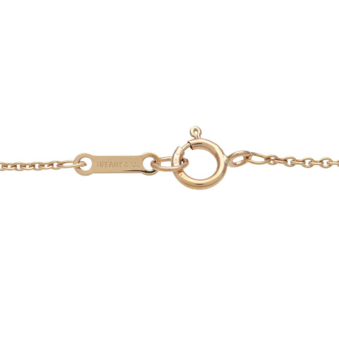 Tiffany & Co Bean Necklace Small K18 750YG Yellow Gold