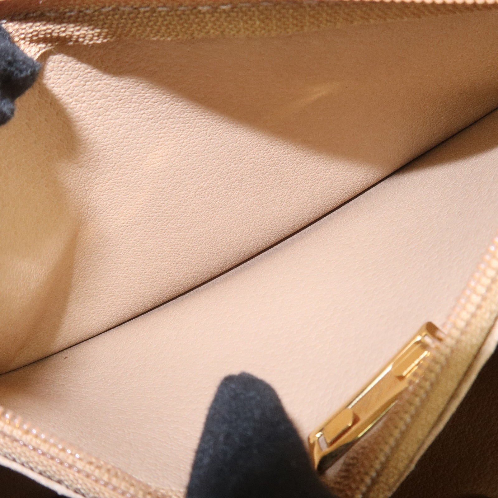 Christian Dior PVC Leather Shoulder Bag Crossbody Bag Brown