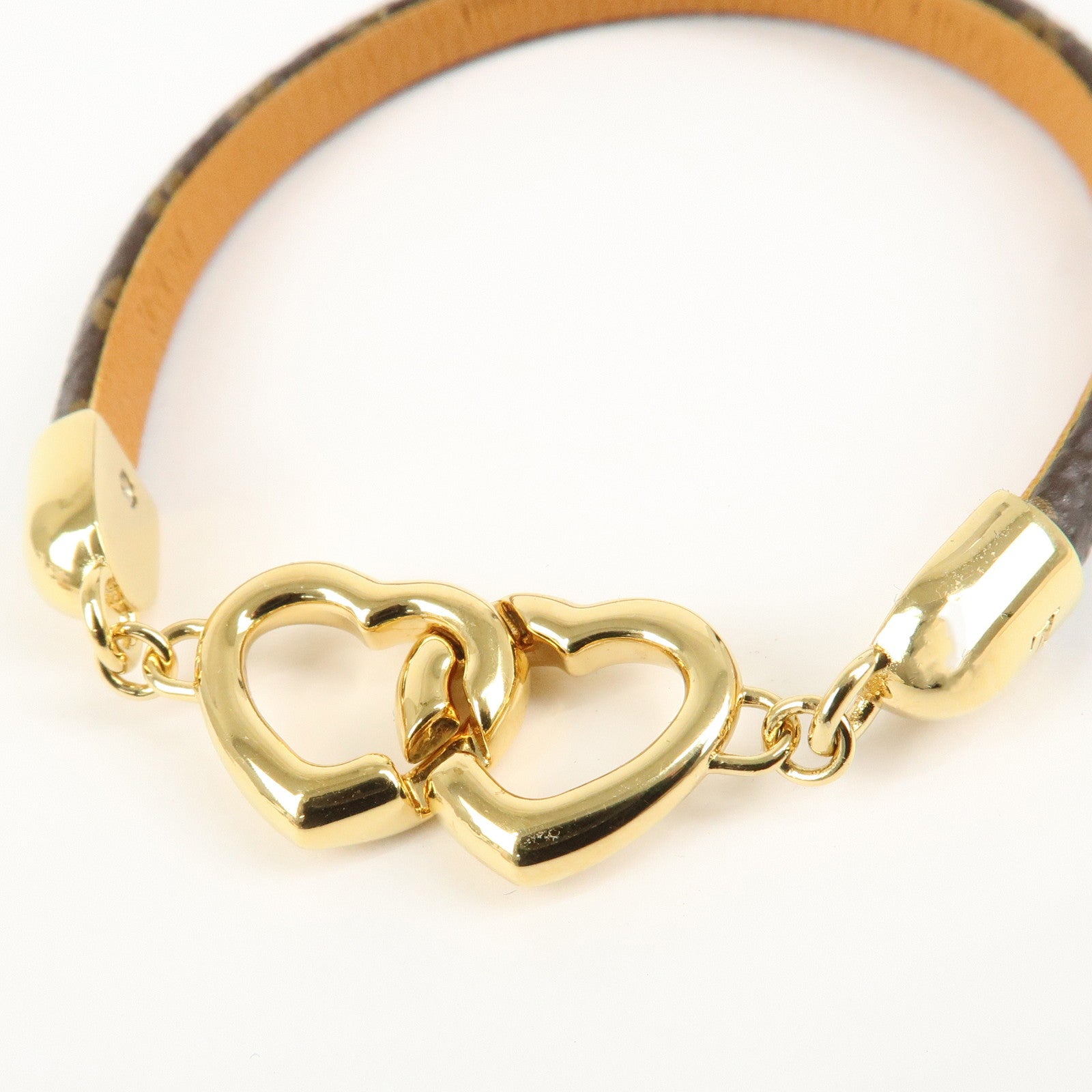 Louis Vuitton Monogram Say Yes Bracelet Brown Gold M6758E Used