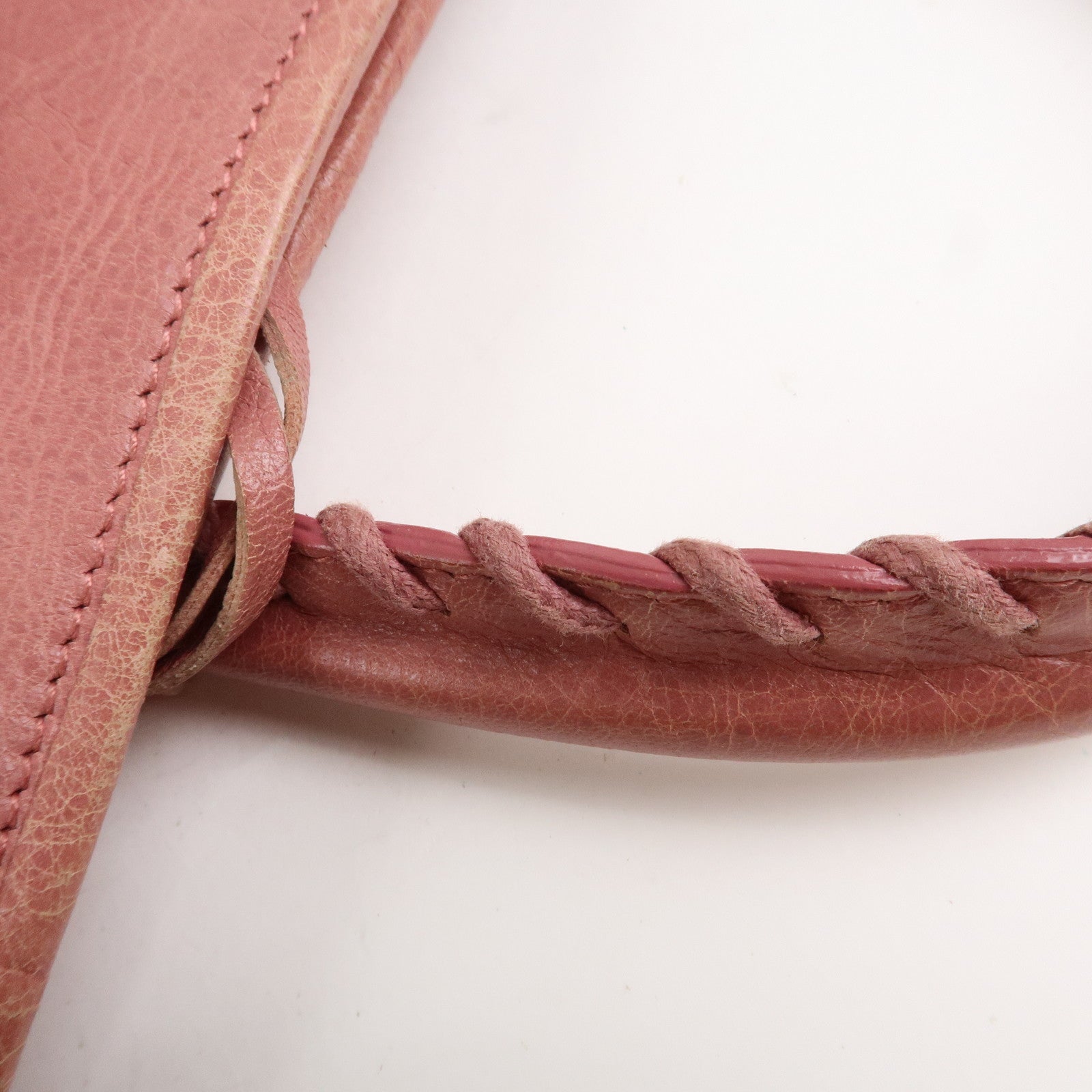 BALENCIAGA The Sunday Leather Tote Bag Hand Bag Pink 228750