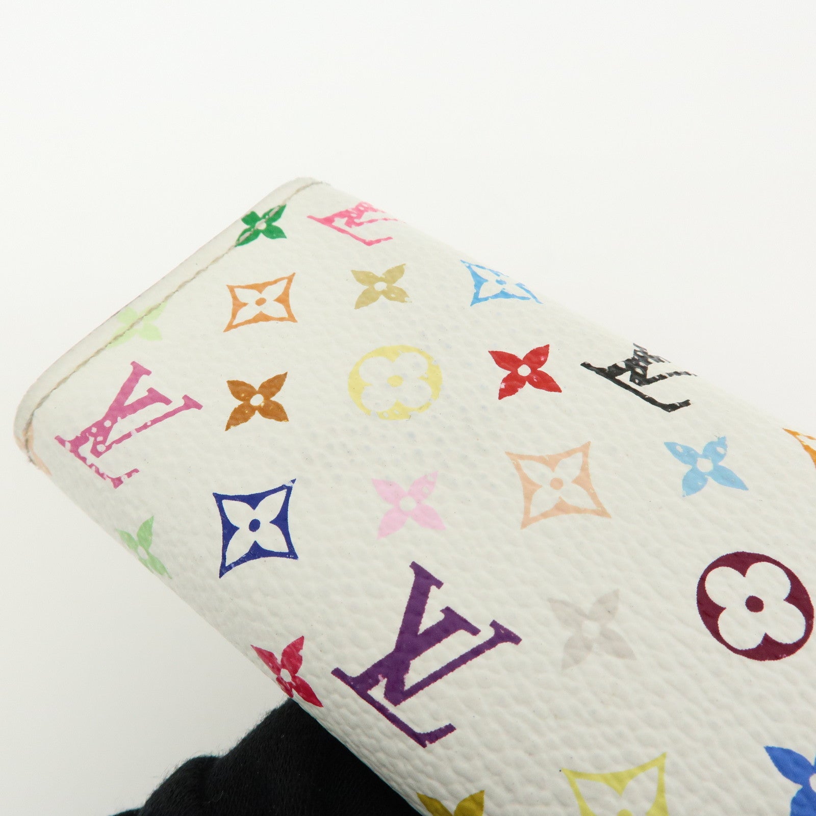 Louis Vuitton Monogram Multicolor Multiclés 4 Key Case Blanc M60043