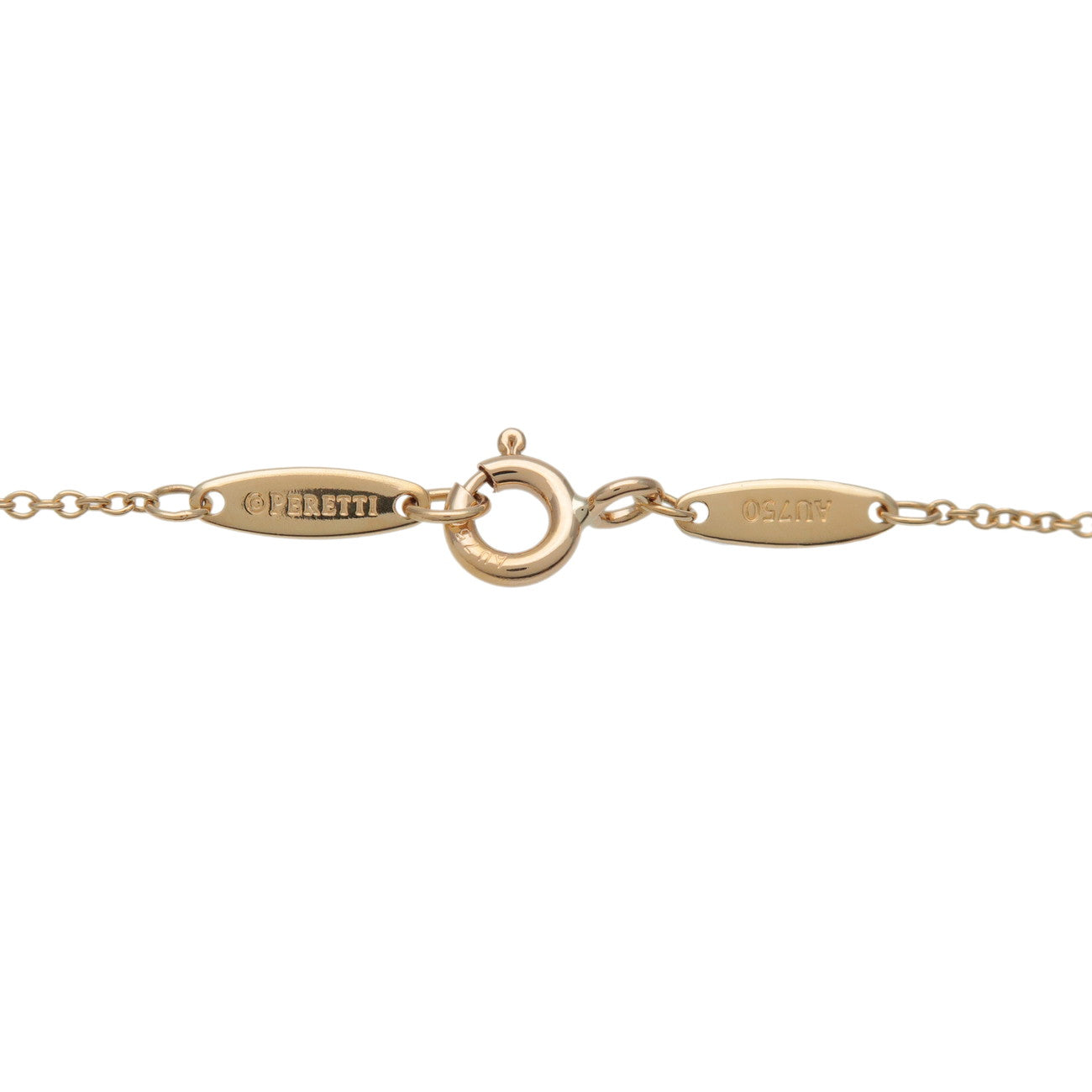 Tiffany & Co By The Yard 1P Diamond Necklace K18 750YG Yellow Gold