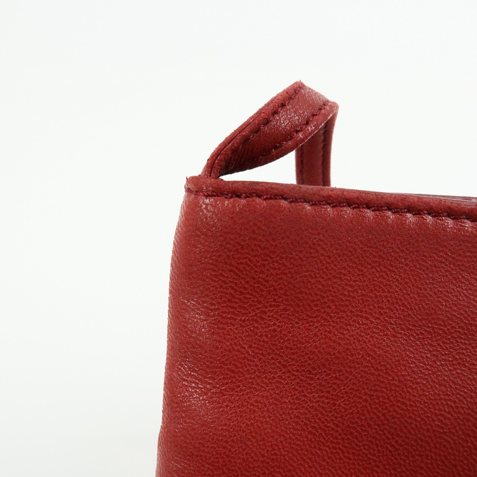 LOEWE Anagram Nappa Leather Shoulder Bag Crossbody Bag Red